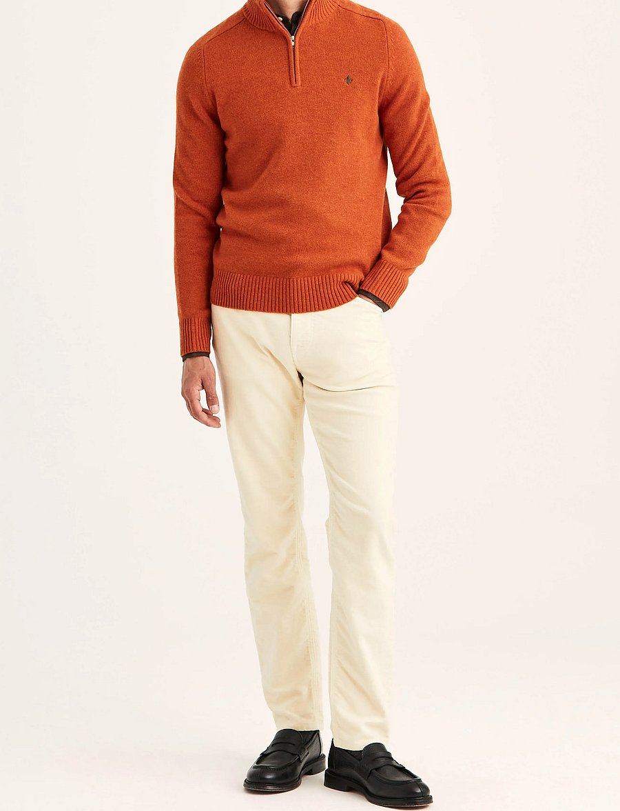 Morris - Hertford Half Zip - pullover mit halbem reißverschluss - orange - 5