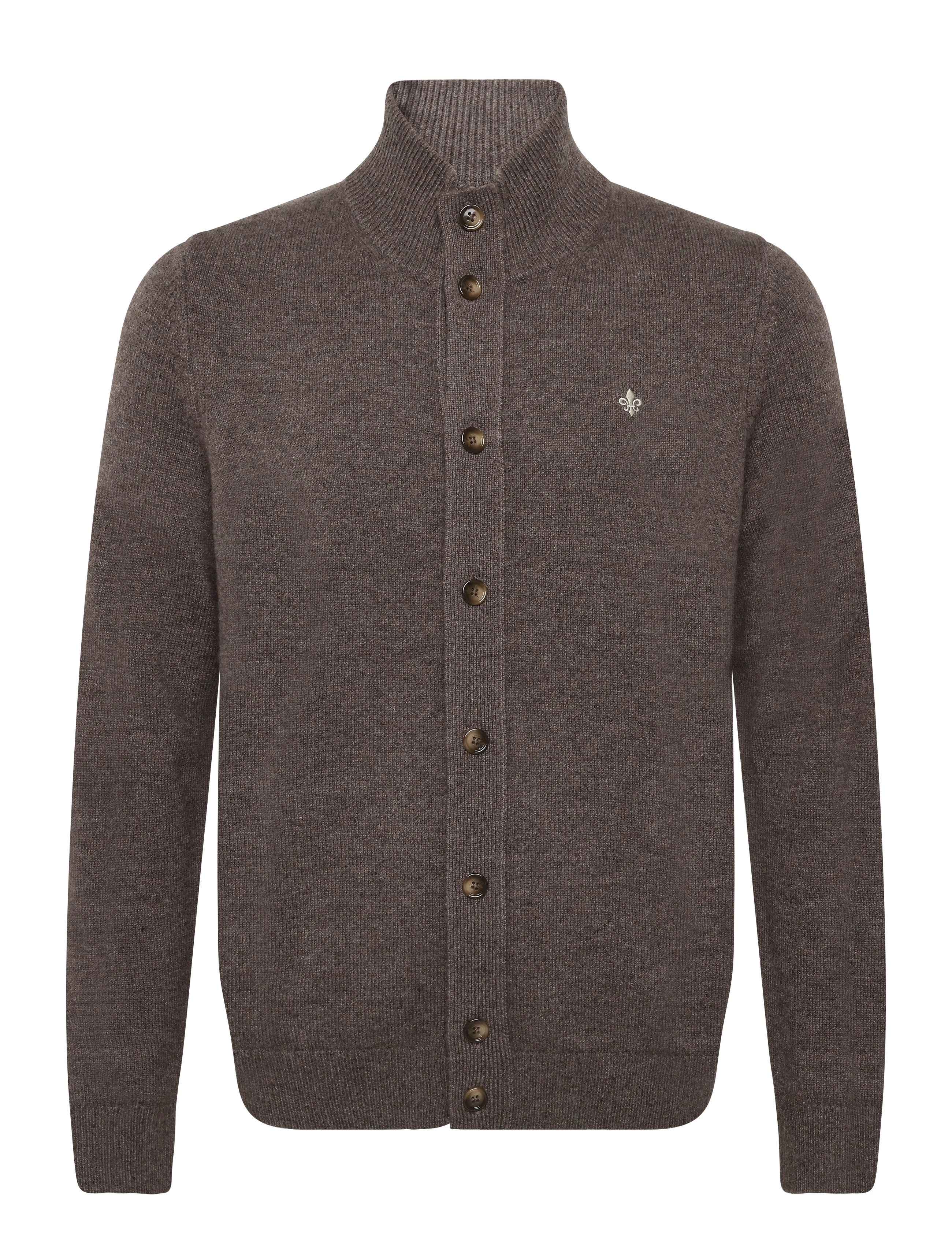 Morris Hertford Button Cardigan - Strickmode - BROWN / brown