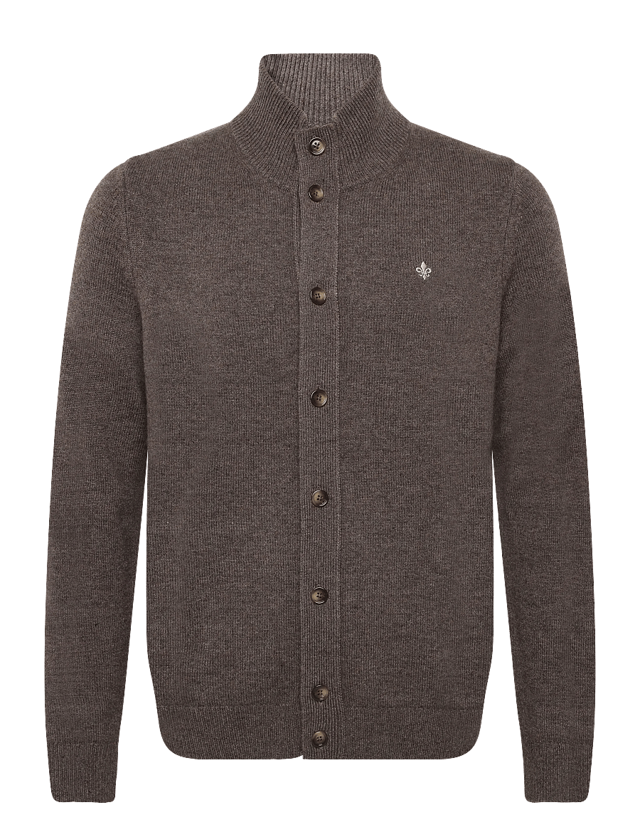 Morris - Hertford Button Cardigan - strickjacken - brown - 1
