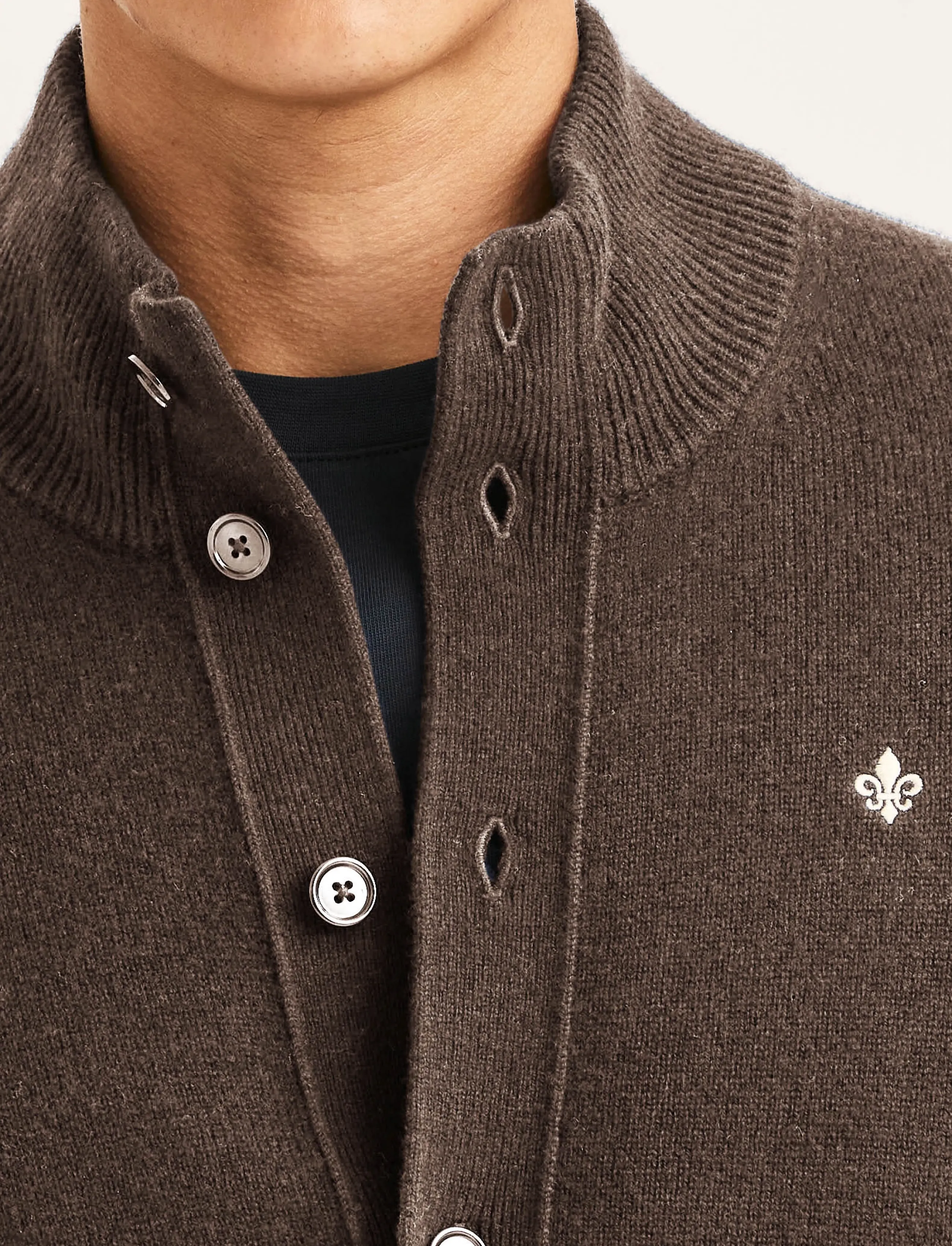 Morris - Hertford Button Cardigan - strickjacken - brown - 5