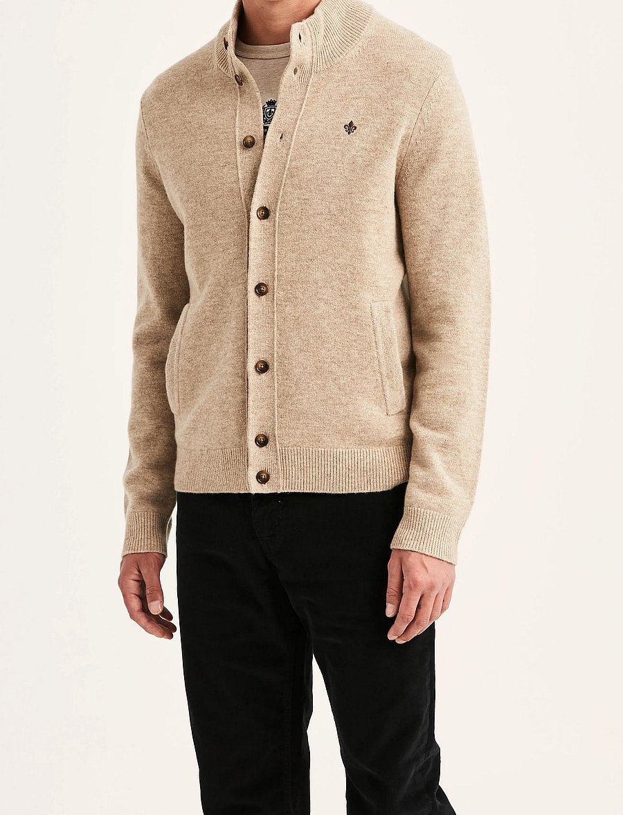 Morris - Hertford Button Cardigan - strickjacken - khaki - 2