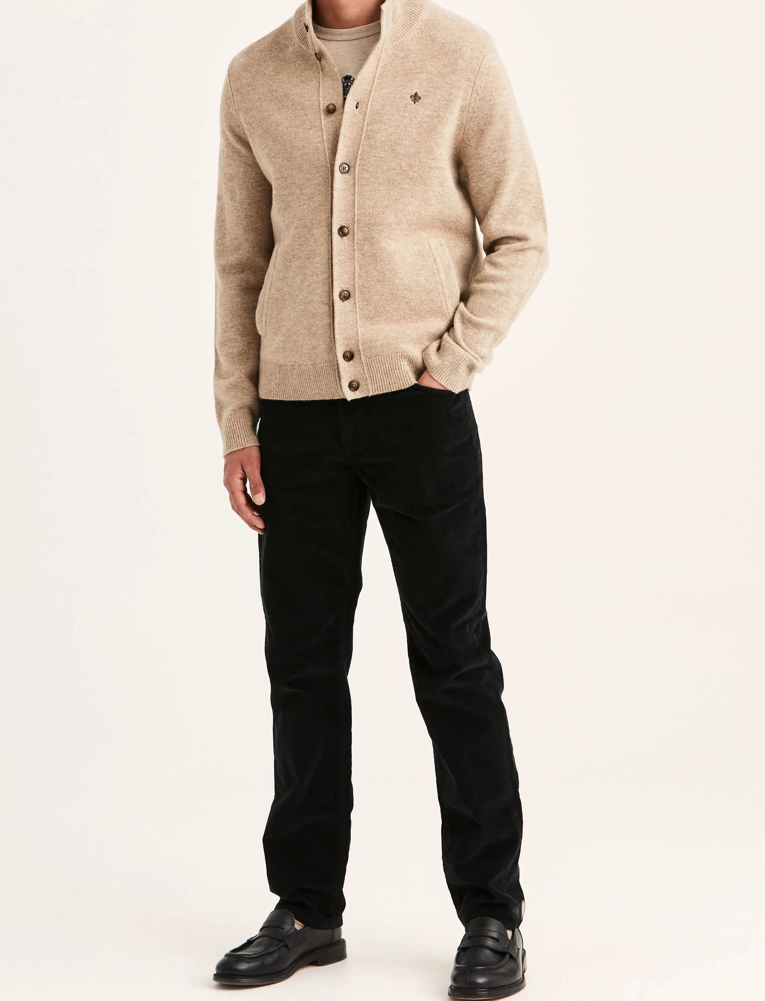 Morris - Hertford Button Cardigan - strickjacken - khaki - 3