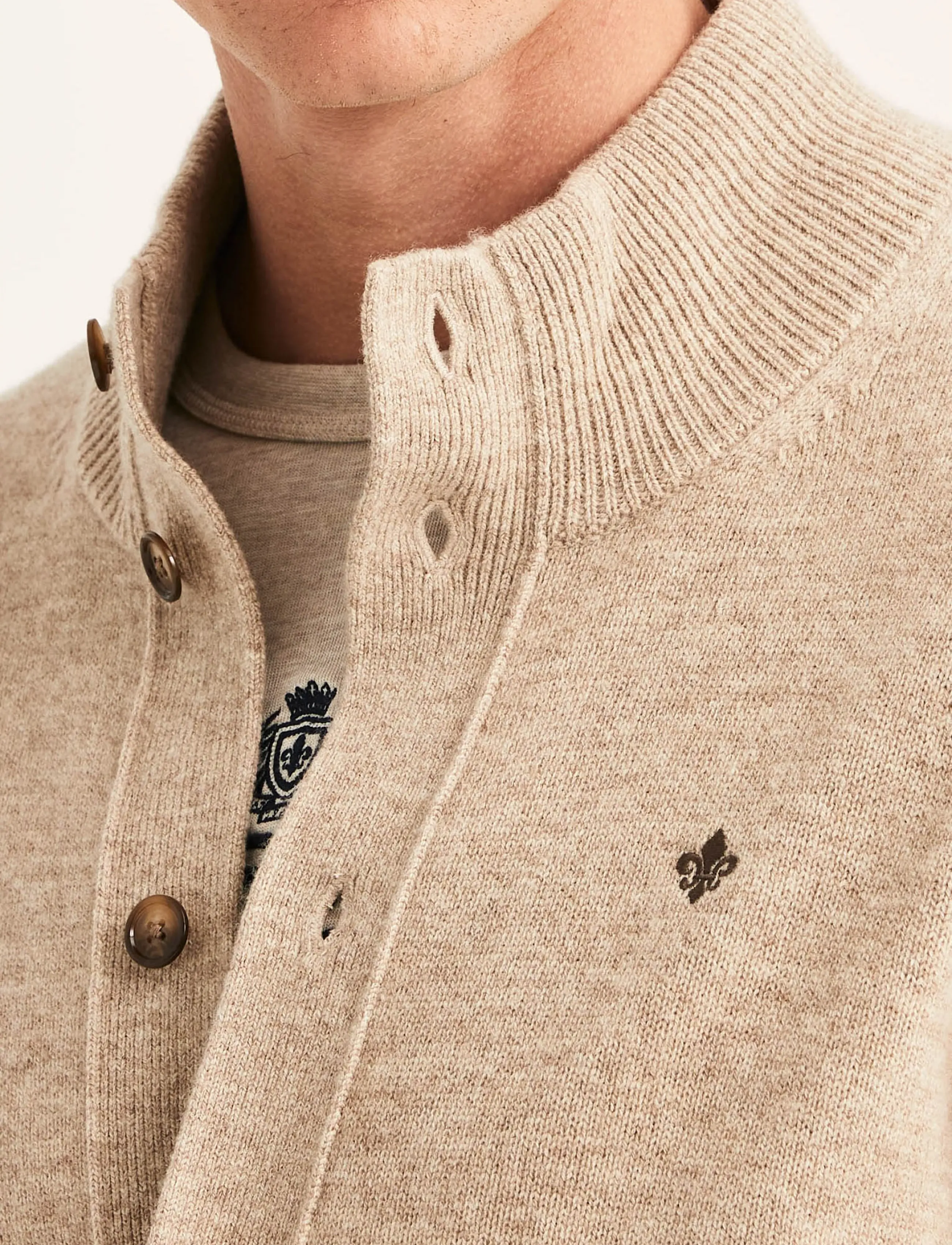 Morris - Hertford Button Cardigan - strickjacken - khaki - 5