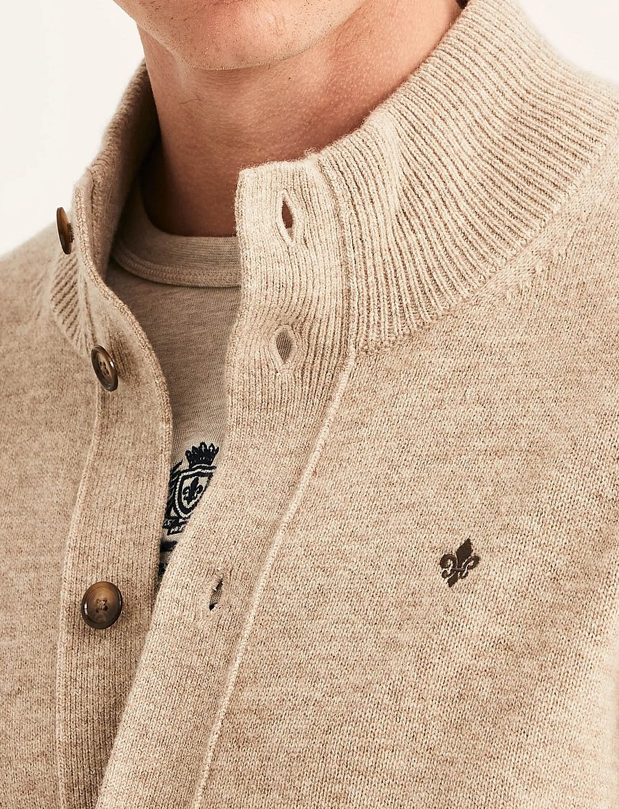 Morris - Hertford Button Cardigan - strickjacken - khaki - 5
