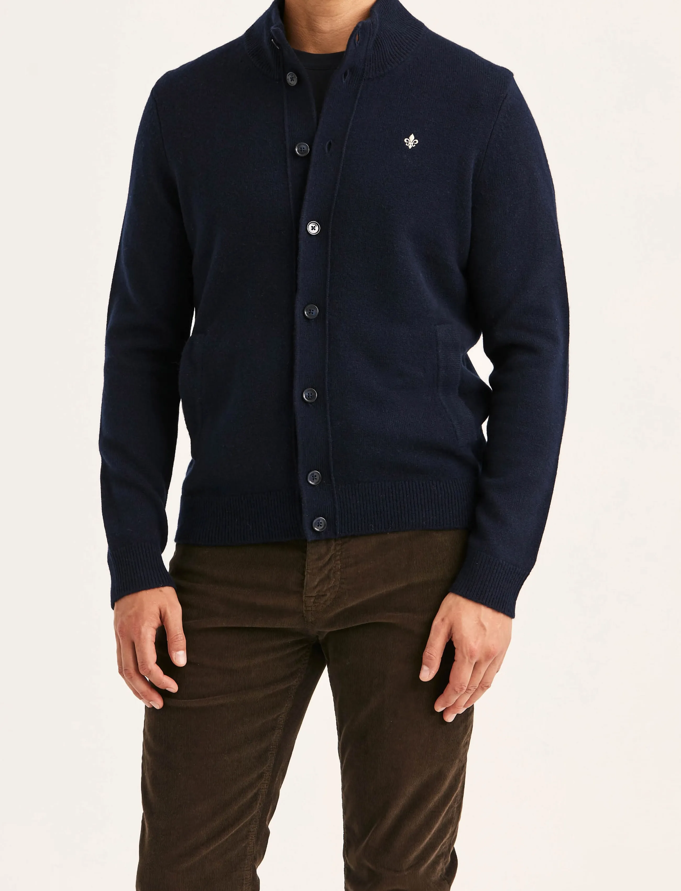 Morris - Hertford Button Cardigan - kardiganid - navy - 0