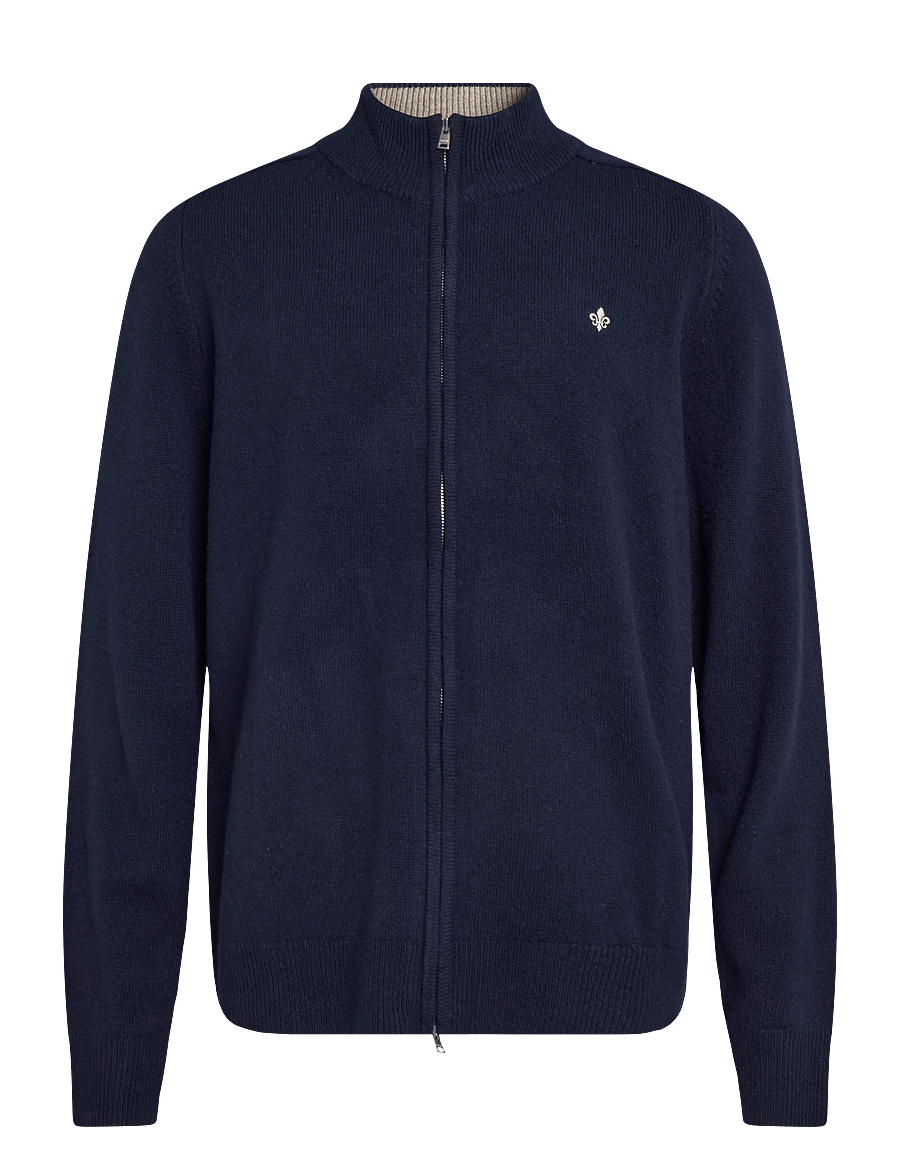 Morris - Hertford Zip Cardigan - kardiganid - navy - 1