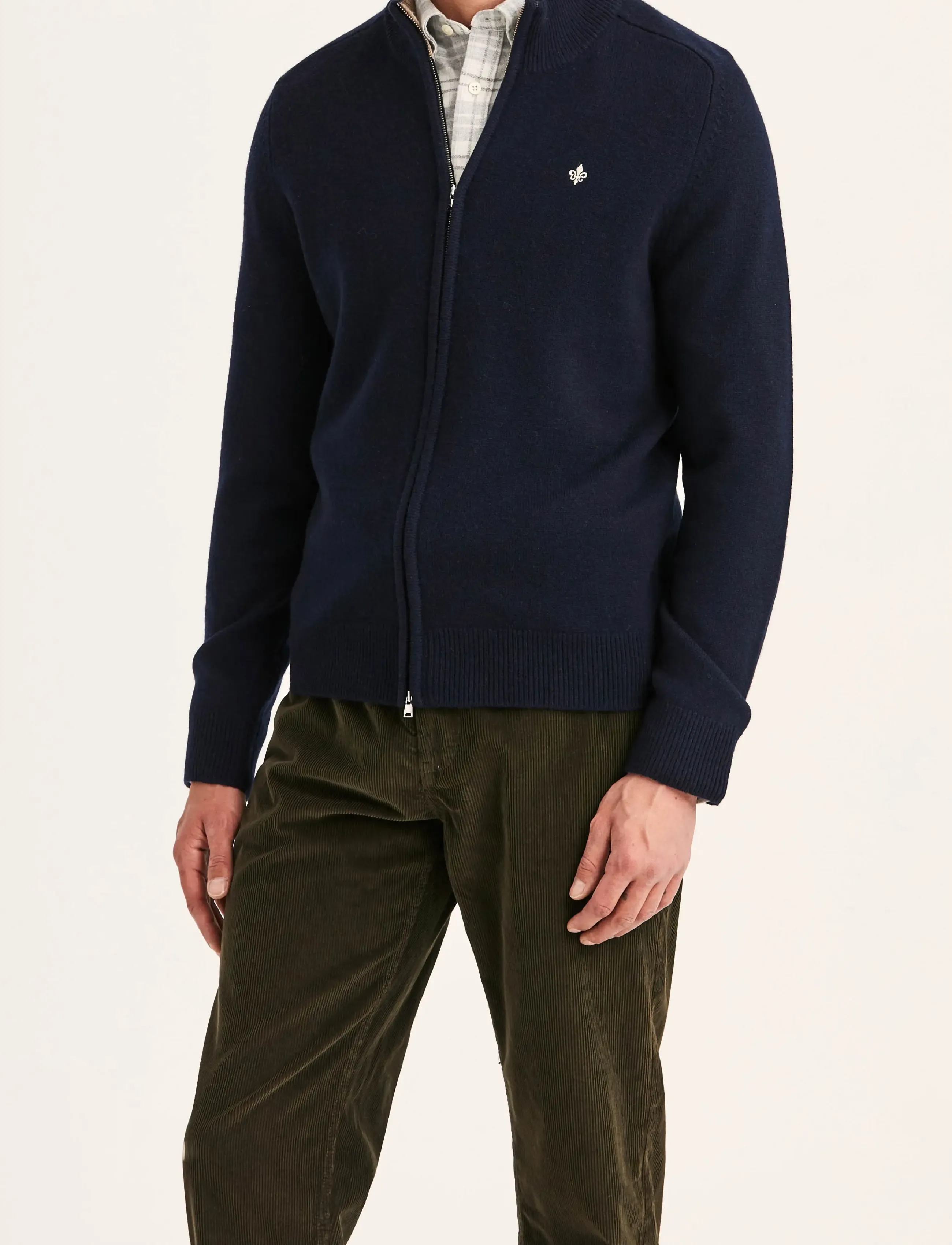 Morris - Hertford Zip Cardigan - kardiganid - navy - 0