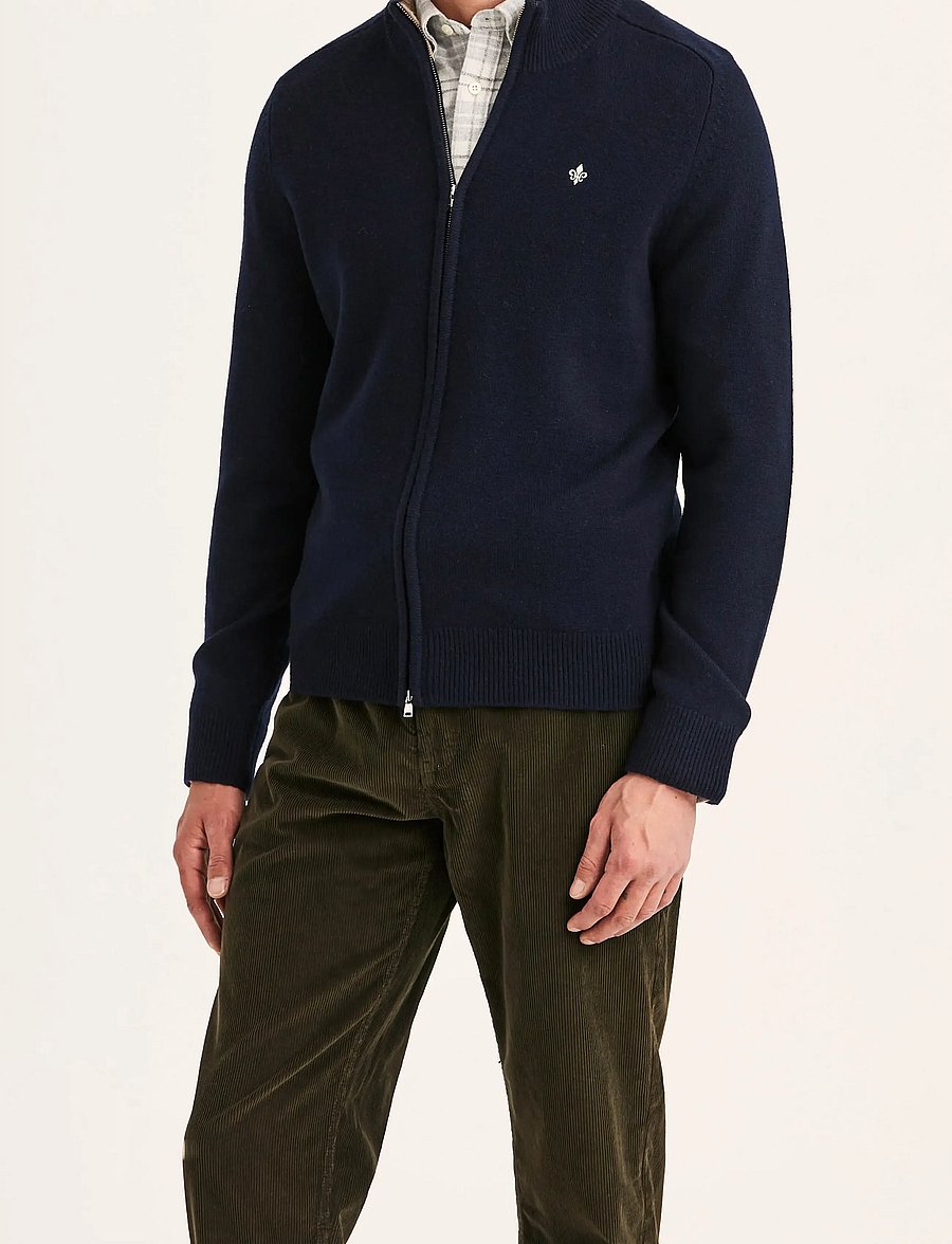 Morris - Hertford Zip Cardigan - kardiganid - navy - 0