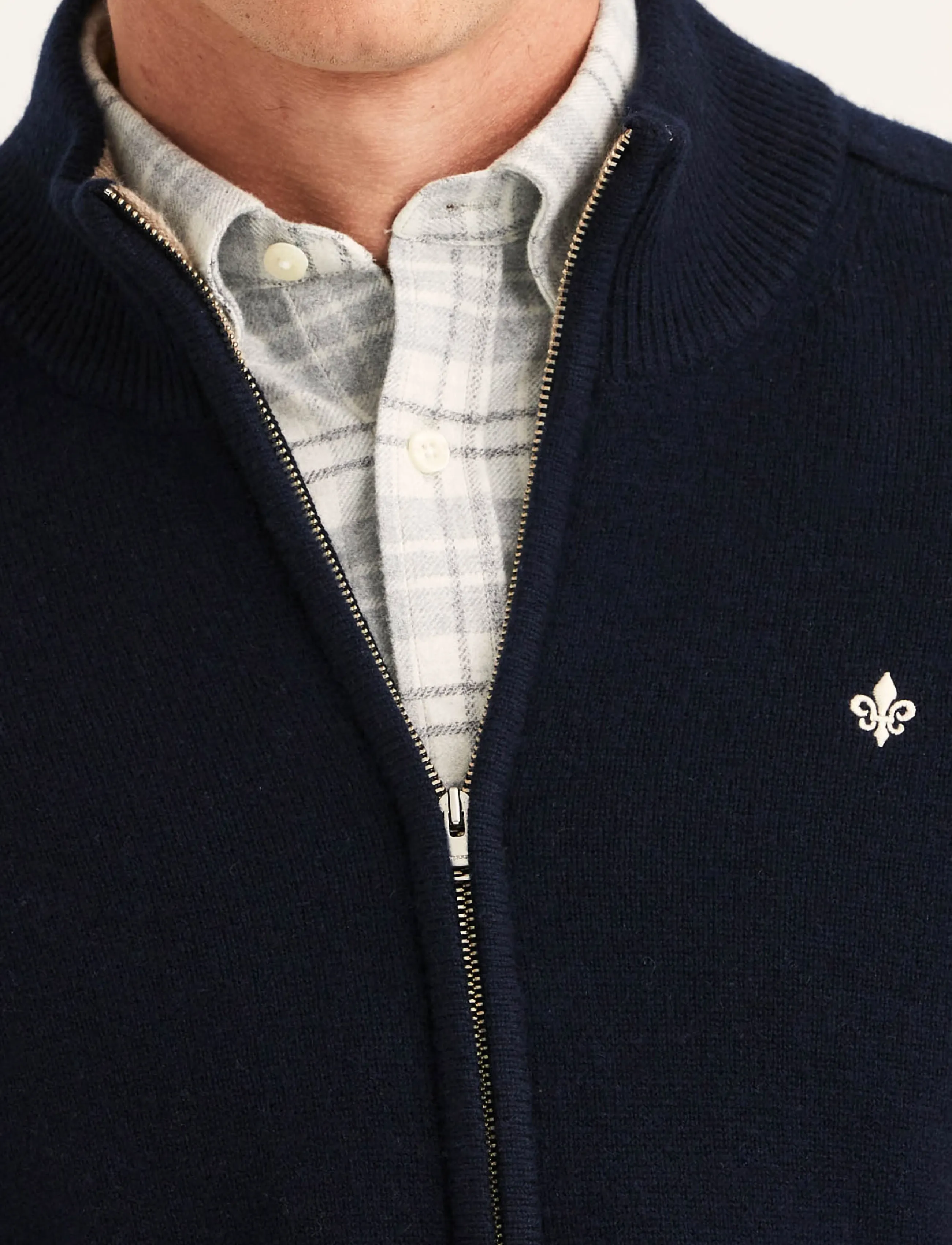 Morris - Hertford Zip Cardigan - kardiganid - navy - 5