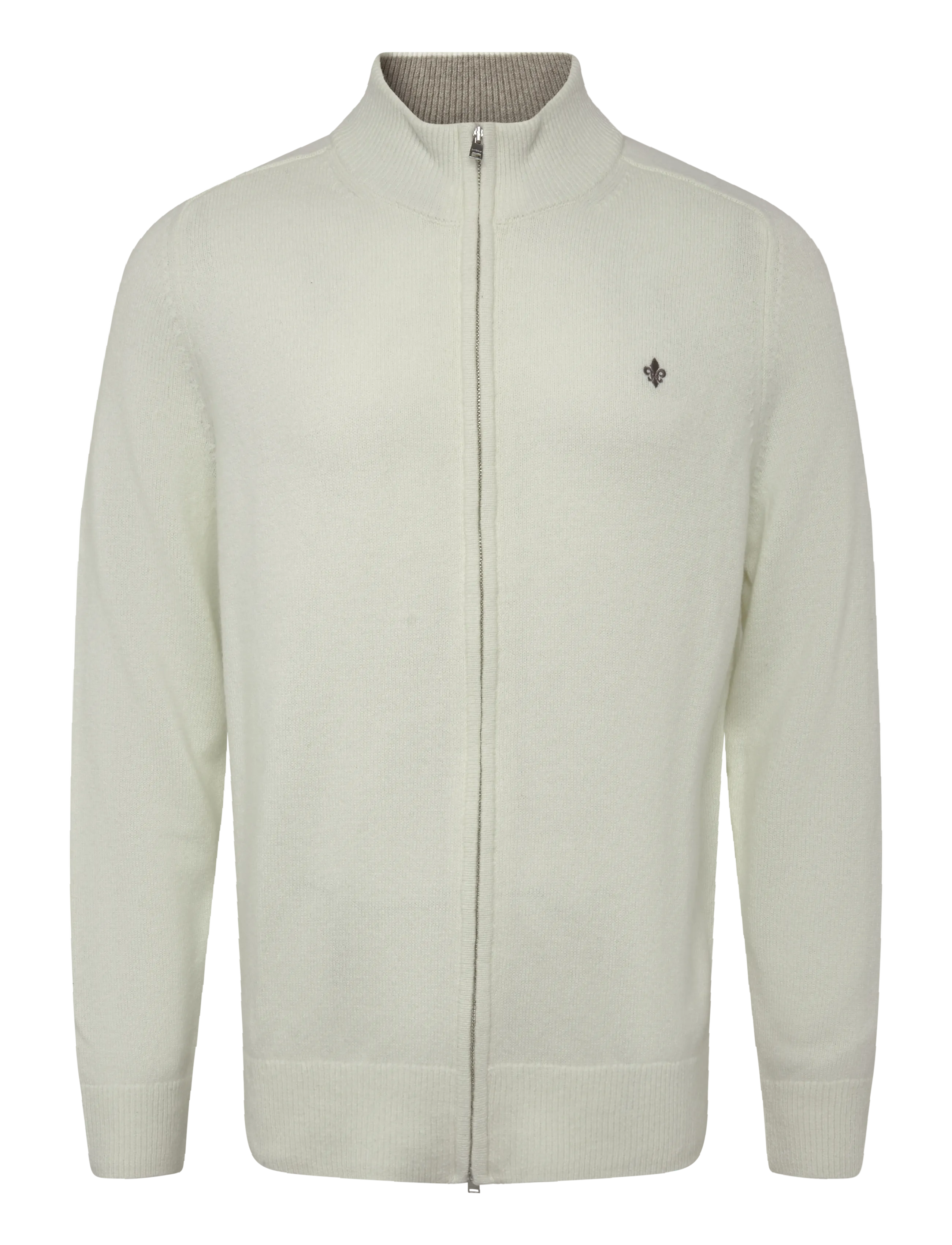 Morris Hertford Zip Cardigan - Strickmode - OFF WHITE / cream
