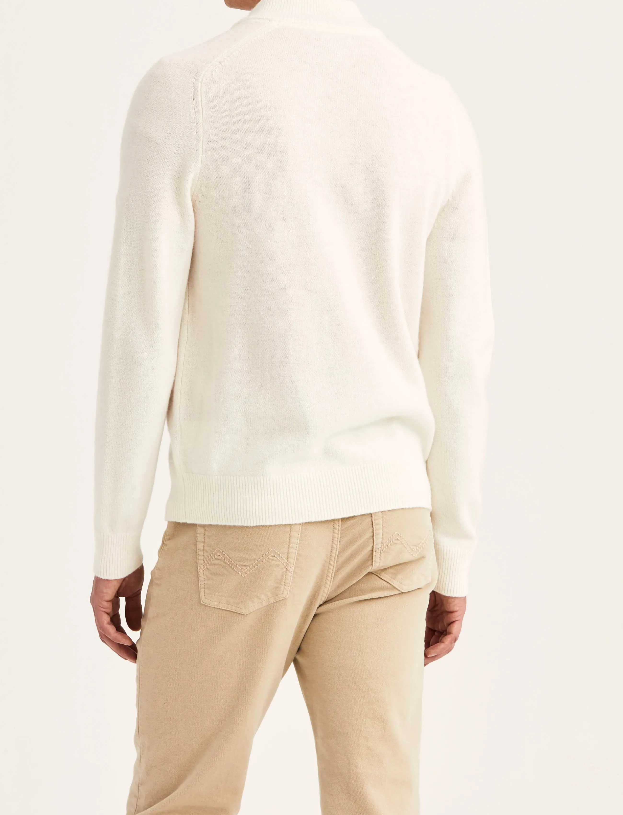 Morris - Hertford Zip Cardigan - strickjacken - off white - 4