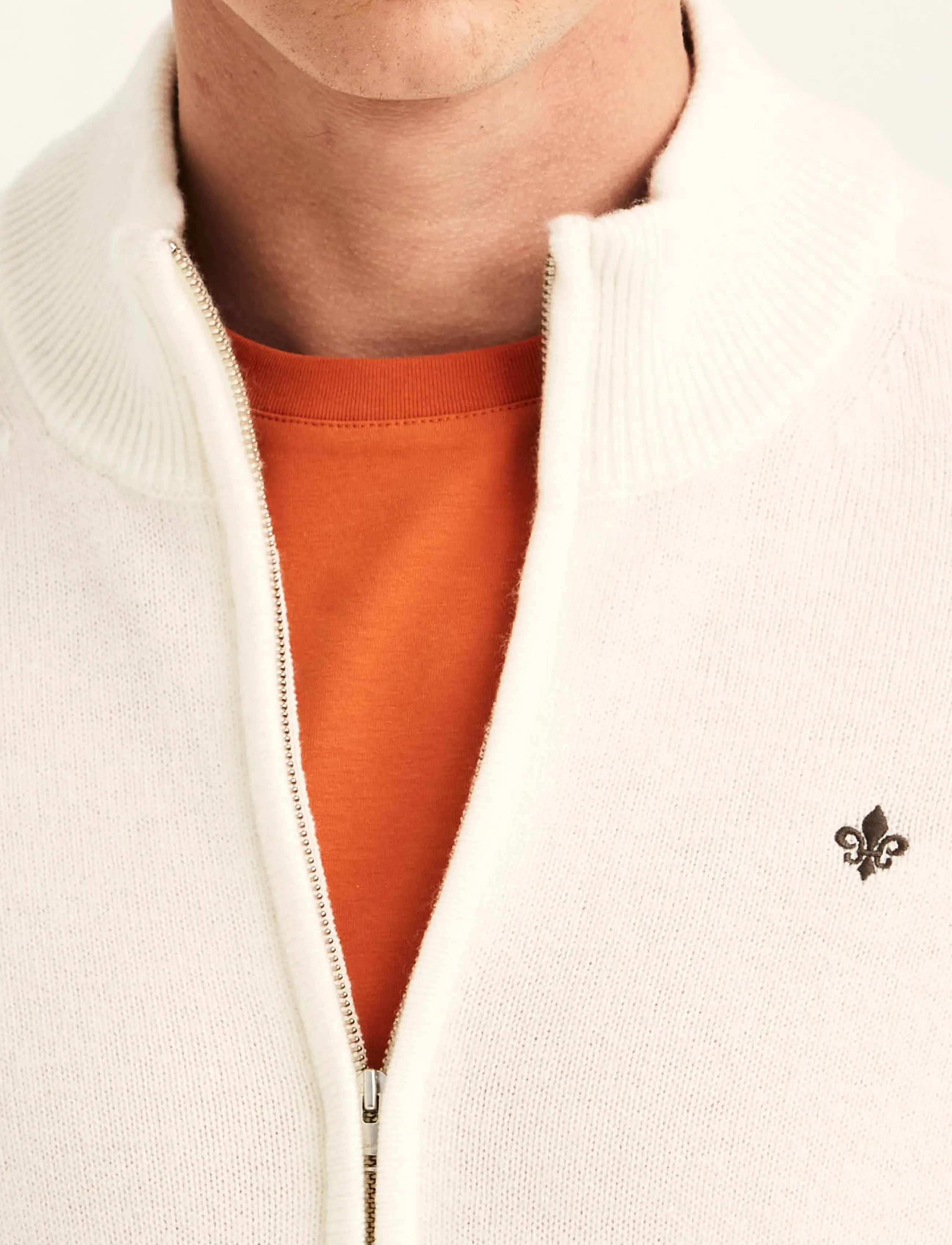Morris - Hertford Zip Cardigan - strickjacken - off white - 5