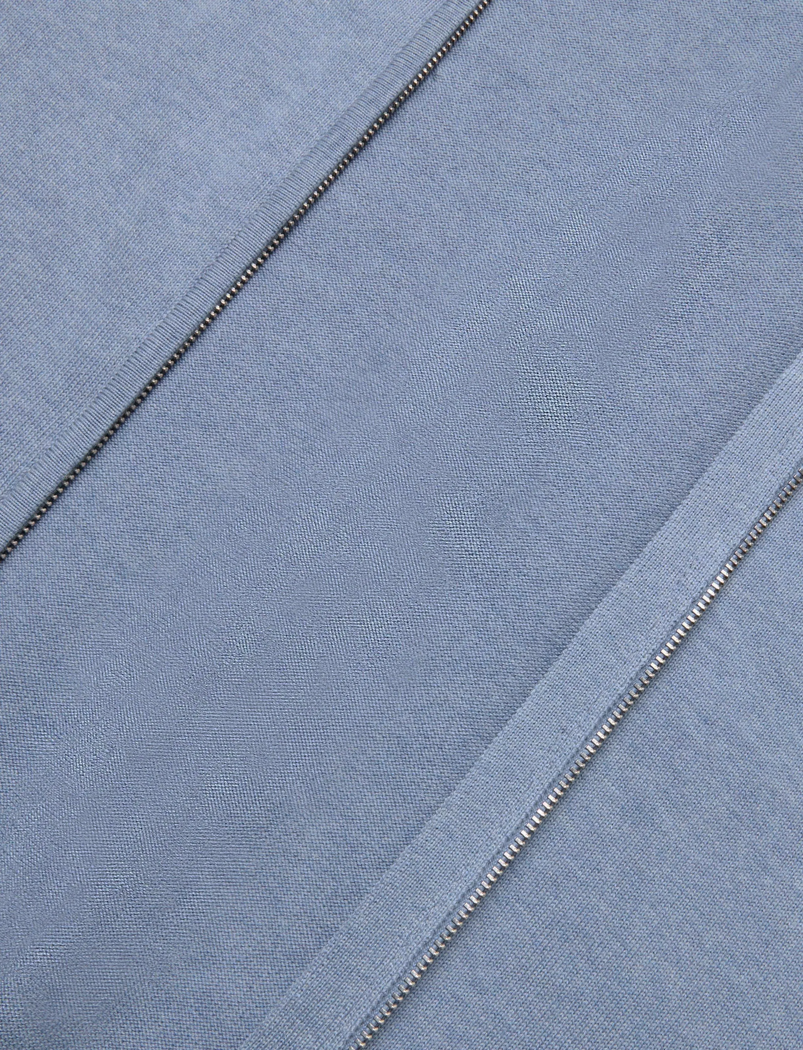Morris - Brian Zip Cardigan - full zip tröjor - light blue - 4