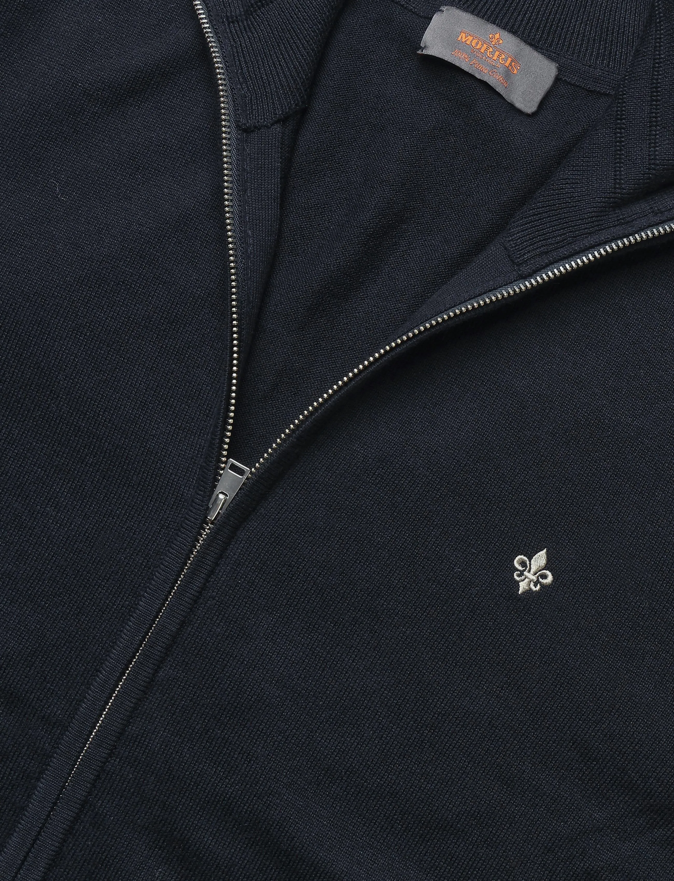 Morris - Brian Zip Cardigan - pullover mit durchgehendem reißverschluss - old blue - 2