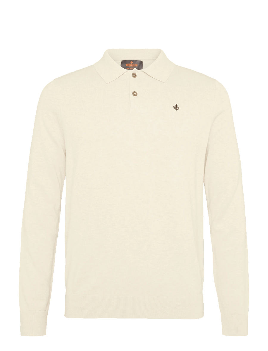 Morris - Brian Polo Knit - poloer i strik med lange ærmer - khaki - 0