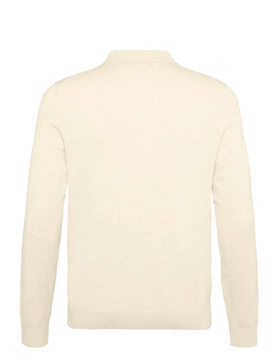 Morris - Brian Polo Knit - poloer i strik med lange ærmer - khaki - 1