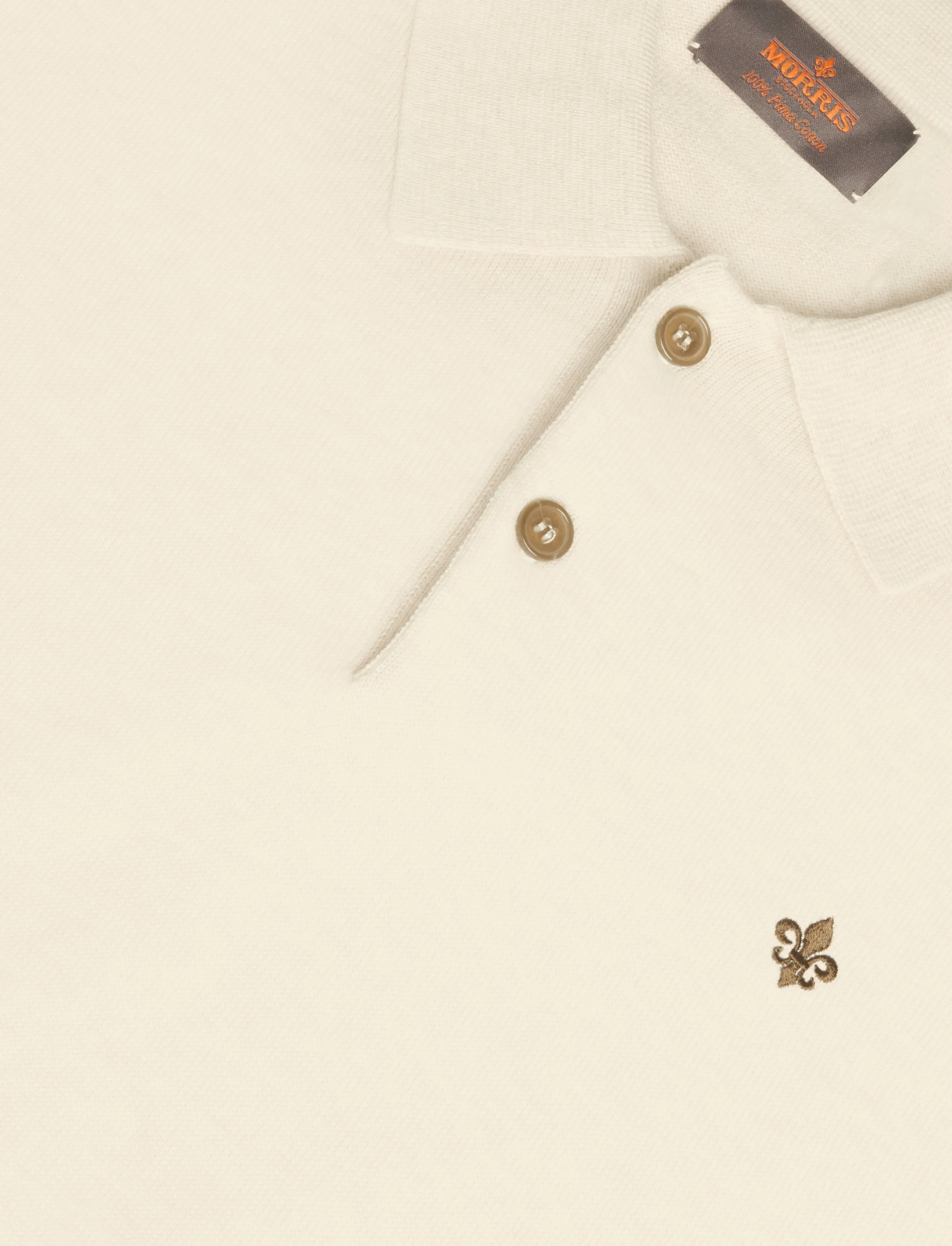 Morris - Brian Polo Knit - poloer i strik med lange ærmer - khaki - 2