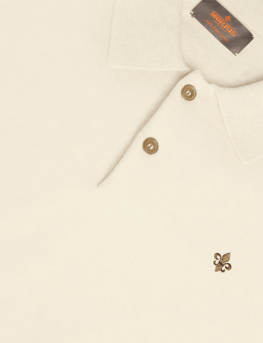 Morris - Brian Polo Knit - poloer i strik med lange ærmer - khaki - 2