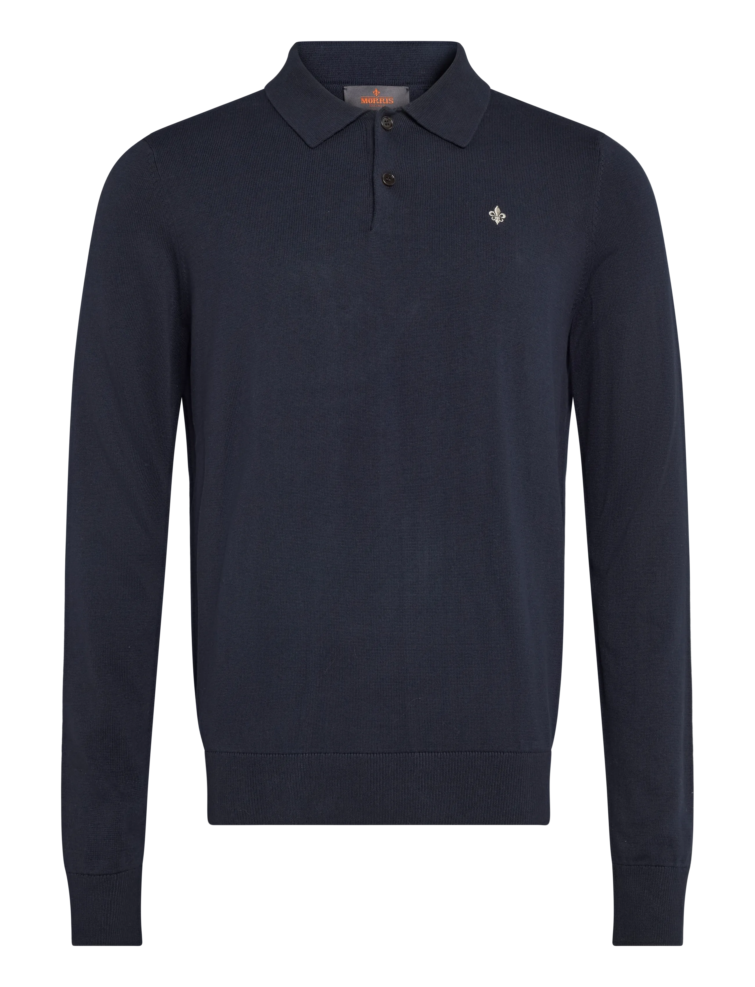 Morris Brian Polo Knit - Poloer i strik med lange ærmer - OLD BLUE / navy