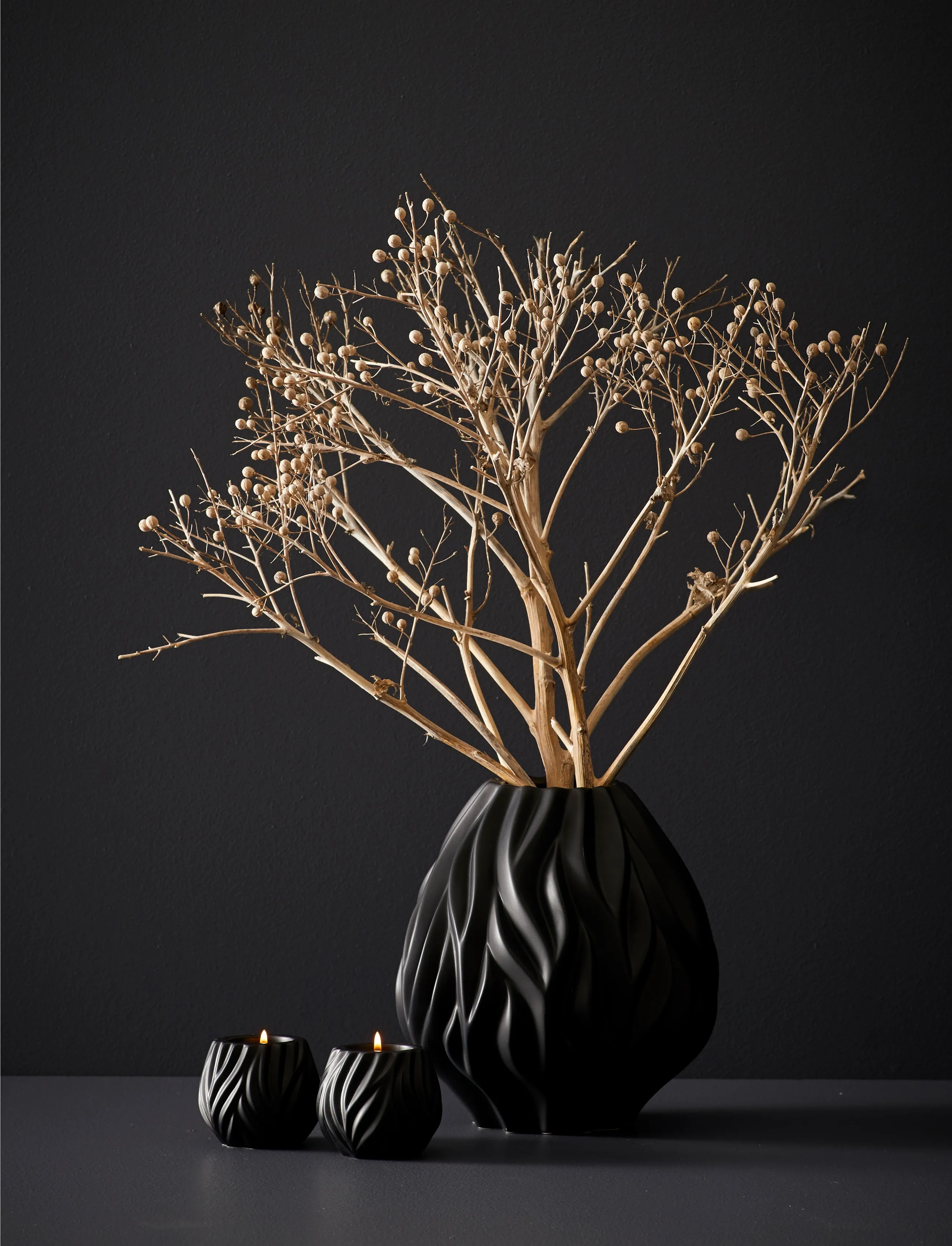 Morsø Vase Flame 19 cm Sort Morsø, H19 cm, Black, Vaser > Store Vaser, Unisex
