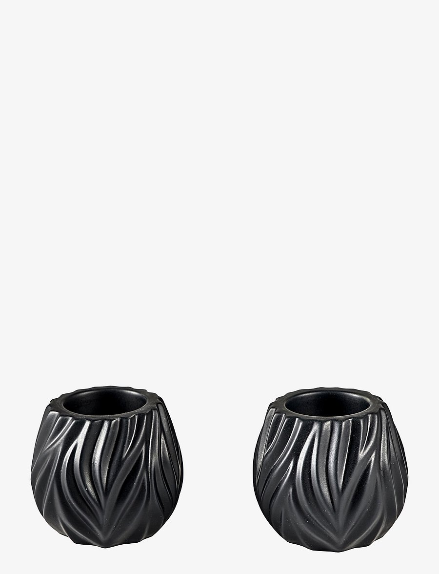 Morsø - Tealight holder Flame 2 pcs - black - 0