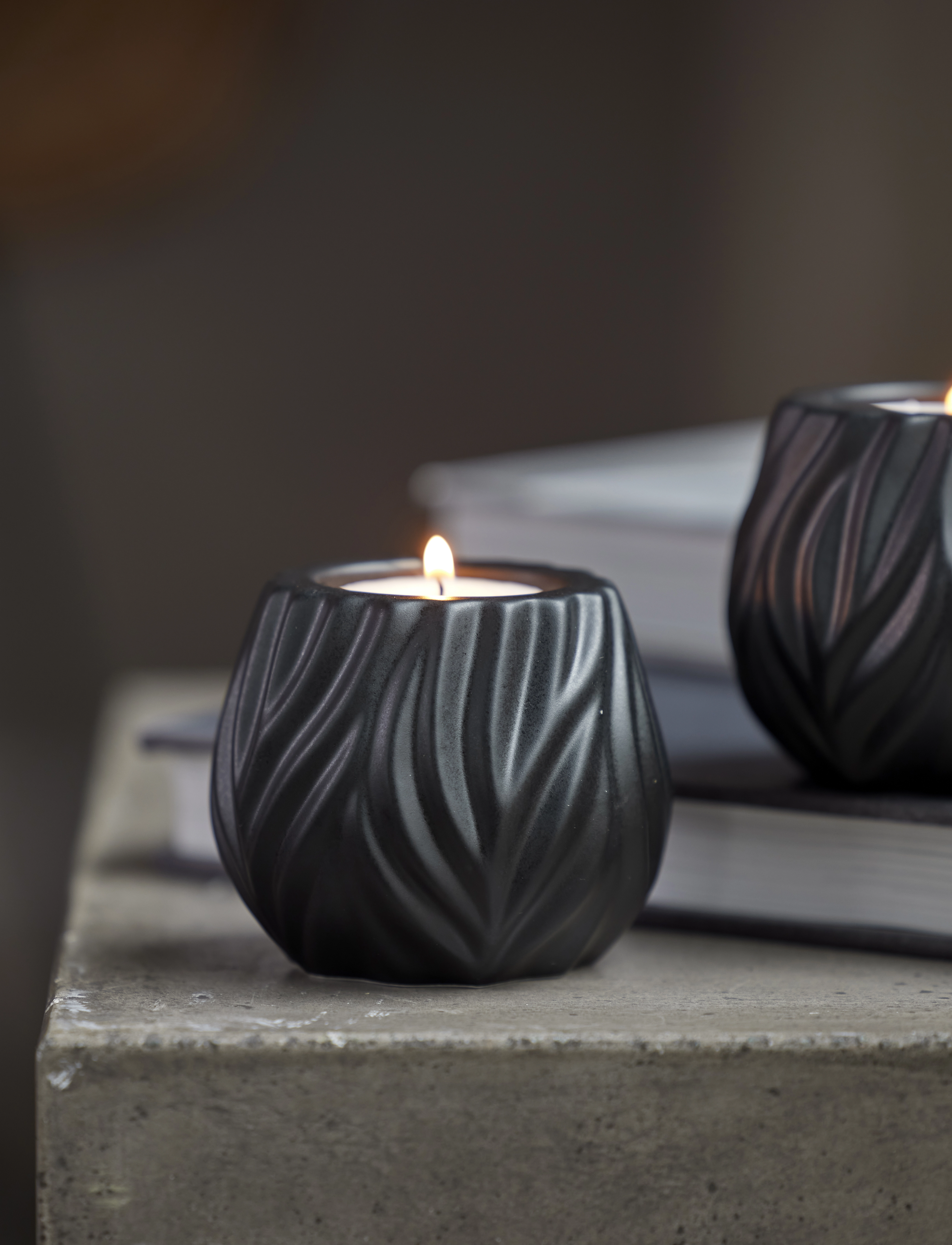 Morsø - Tealight holder Flame 2 pcs - black - 3