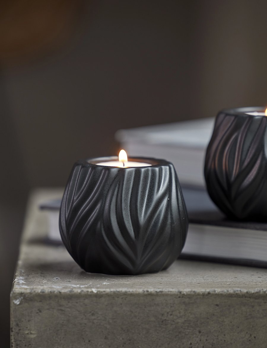 Morsø - Tealight holder Flame 2 pcs - black - 3
