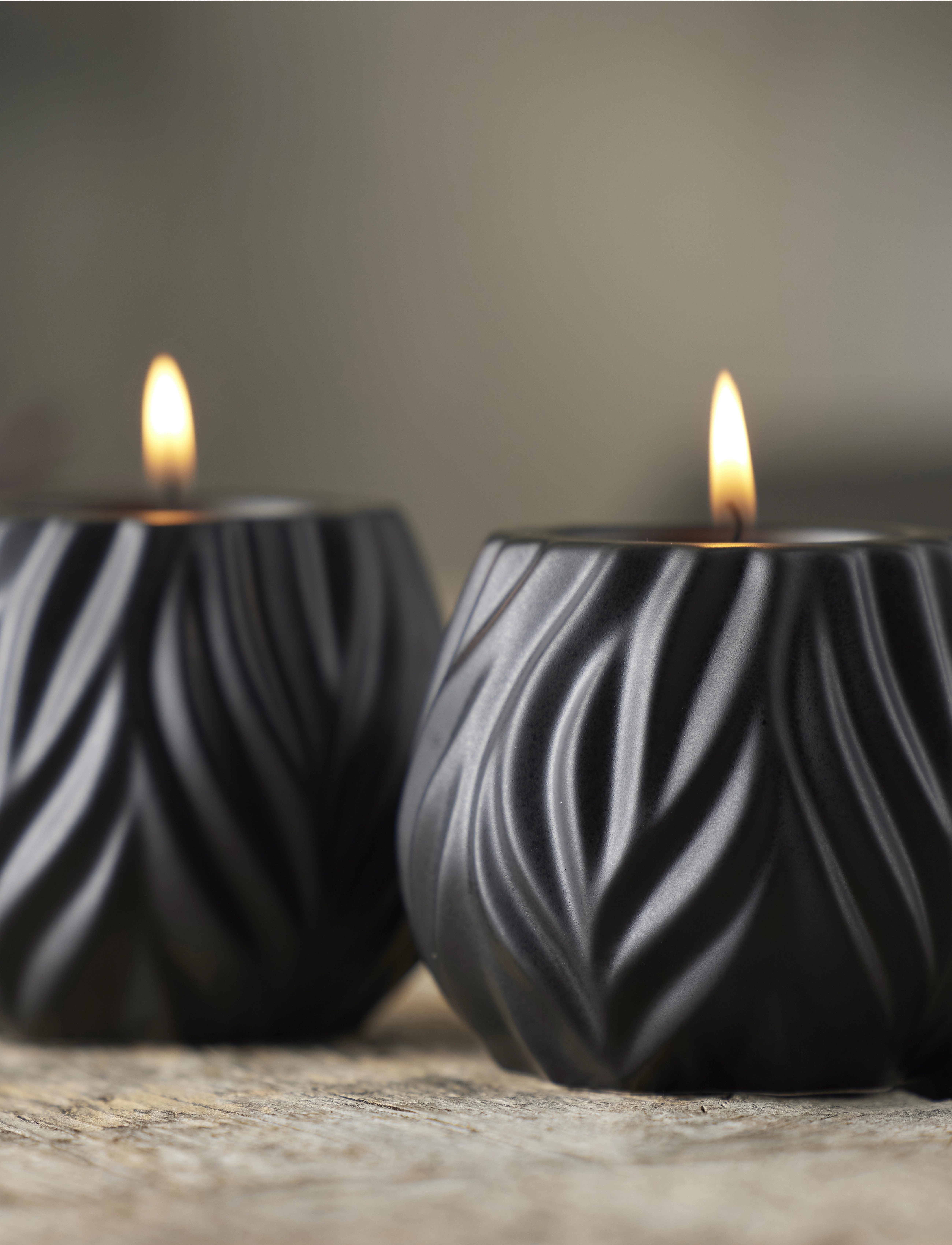 Morsø - Tealight holder Flame 2 pcs - black - 4