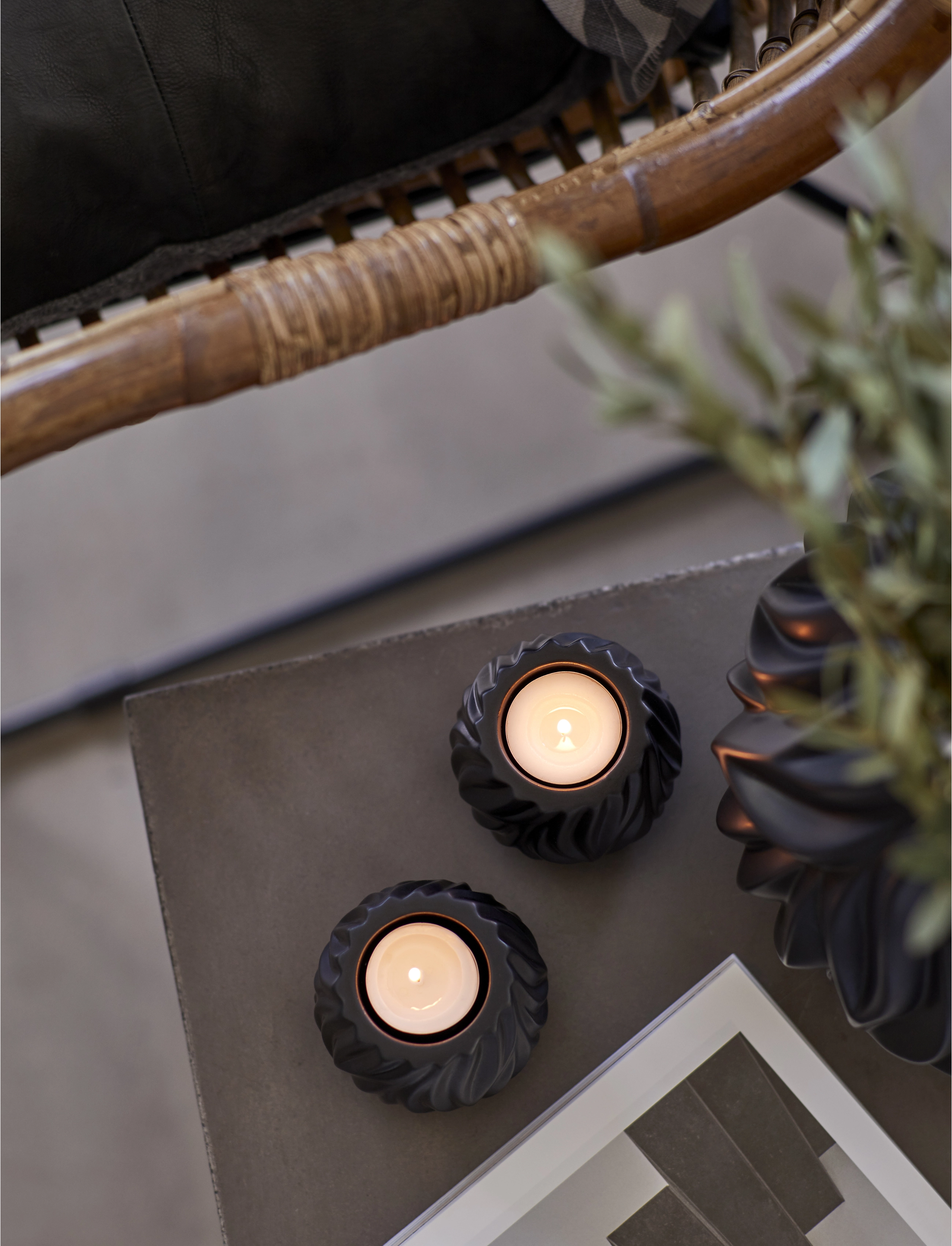Morsø - Tealight holder Flame 2 pcs - black - 5