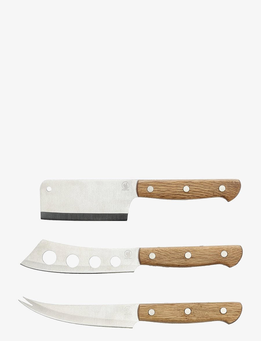 Morsø - Cheese set Foresta 3 parts Oak/Stainless steel - käsemesser - nature - 2