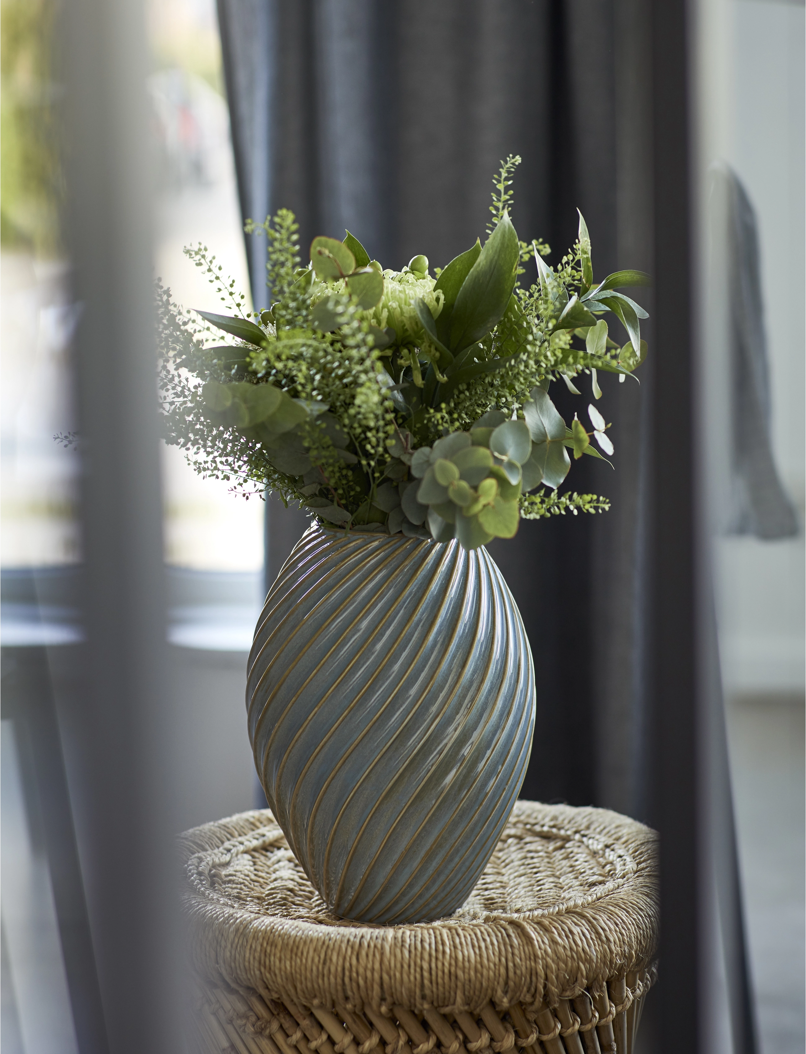 Morsø Vase River, H21 cm, Green, Vaser > Store Vaser, Unisex