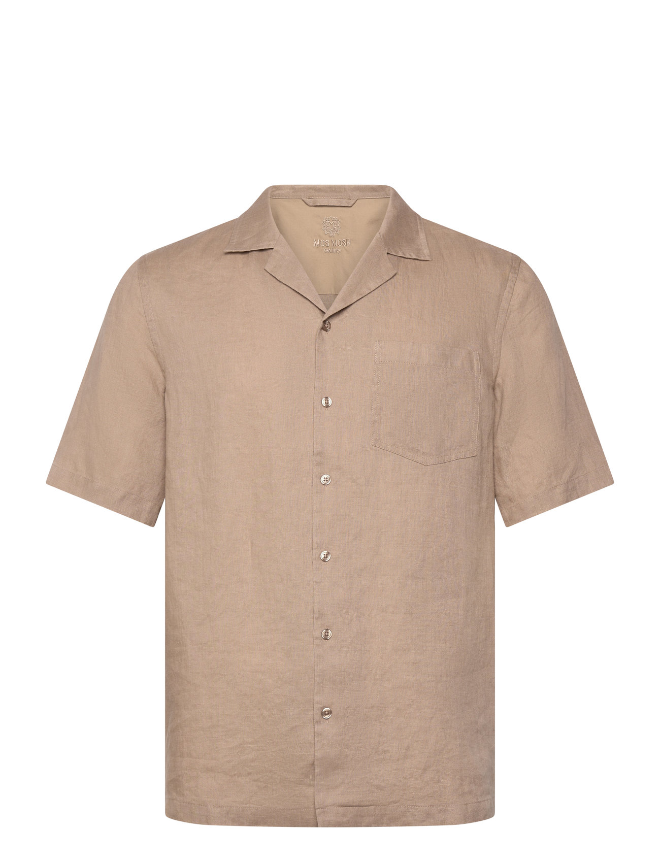 Mos Mosh Gallery Mmgtheo Linen Cuban Shirt - Cream - S 1