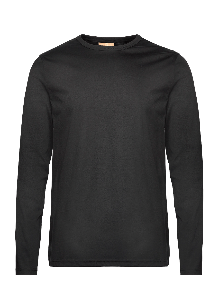 Mos Mosh Gallery - MMGPerry Ls O-Neck Tee - pikkade varrukatega t-särgid - black - 0