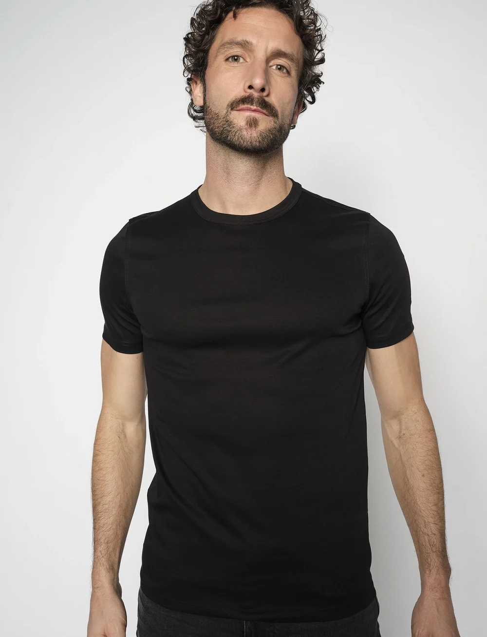 Mos Mosh Gallery - Perry Crunch O-SS Tee - kortærmede t-shirts - black - 0