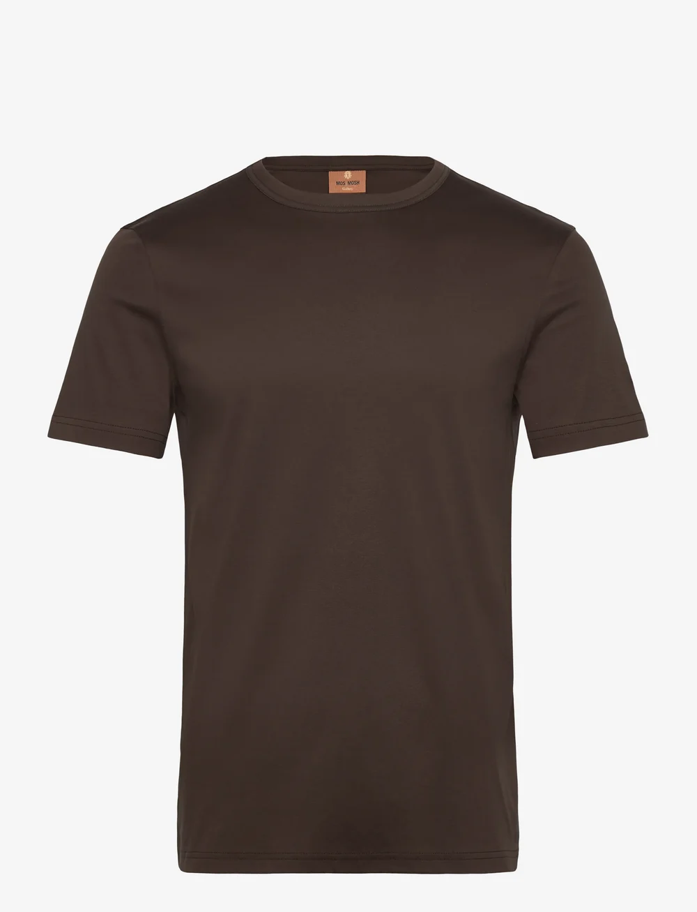 Mos Mosh Gallery - Perry Crunch O-SS Tee - kortärmade t-shirts - chocolate brown - 0