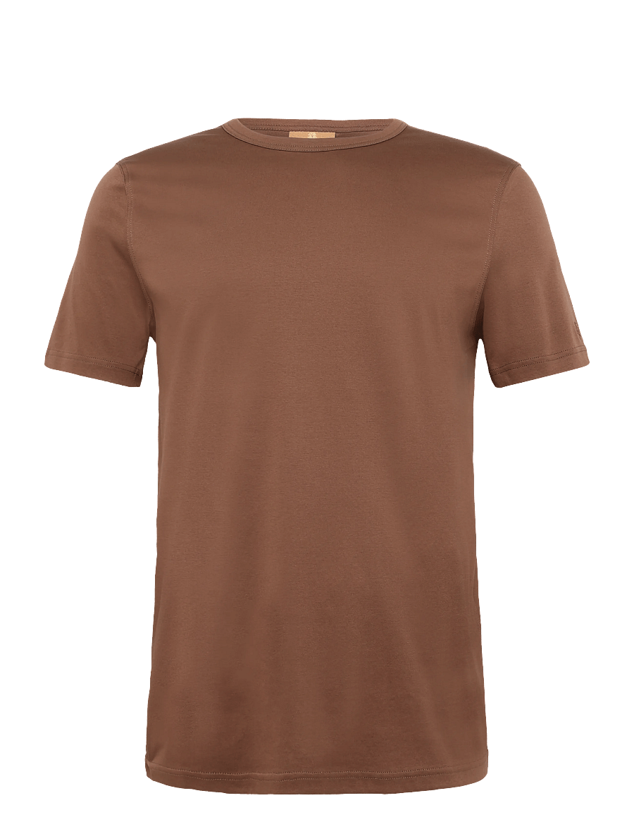 Mos Mosh Gallery - MMGPerry O-SS Tee - kurzärmelige t-shirts - cocoa brown - 0