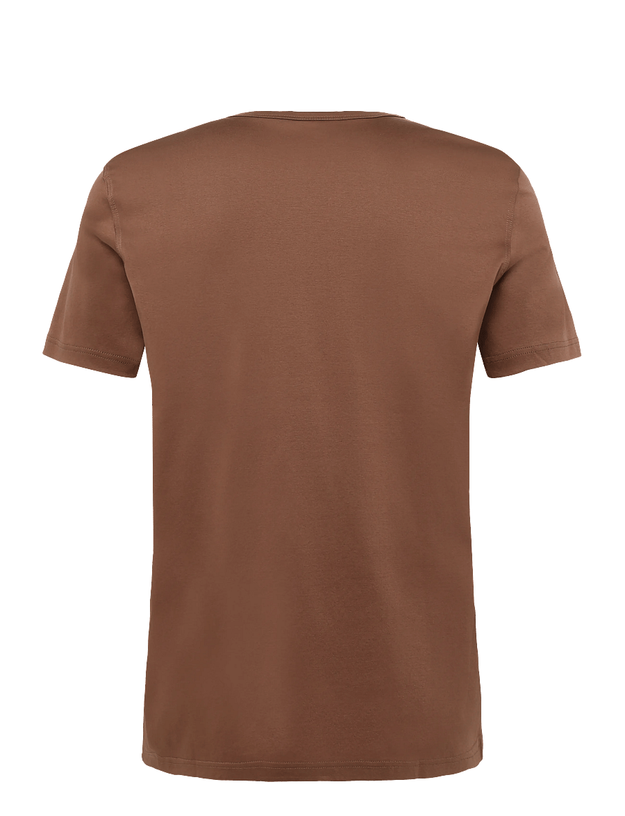 Mos Mosh Gallery - MMGPerry O-SS Tee - kurzärmelige t-shirts - cocoa brown - 1