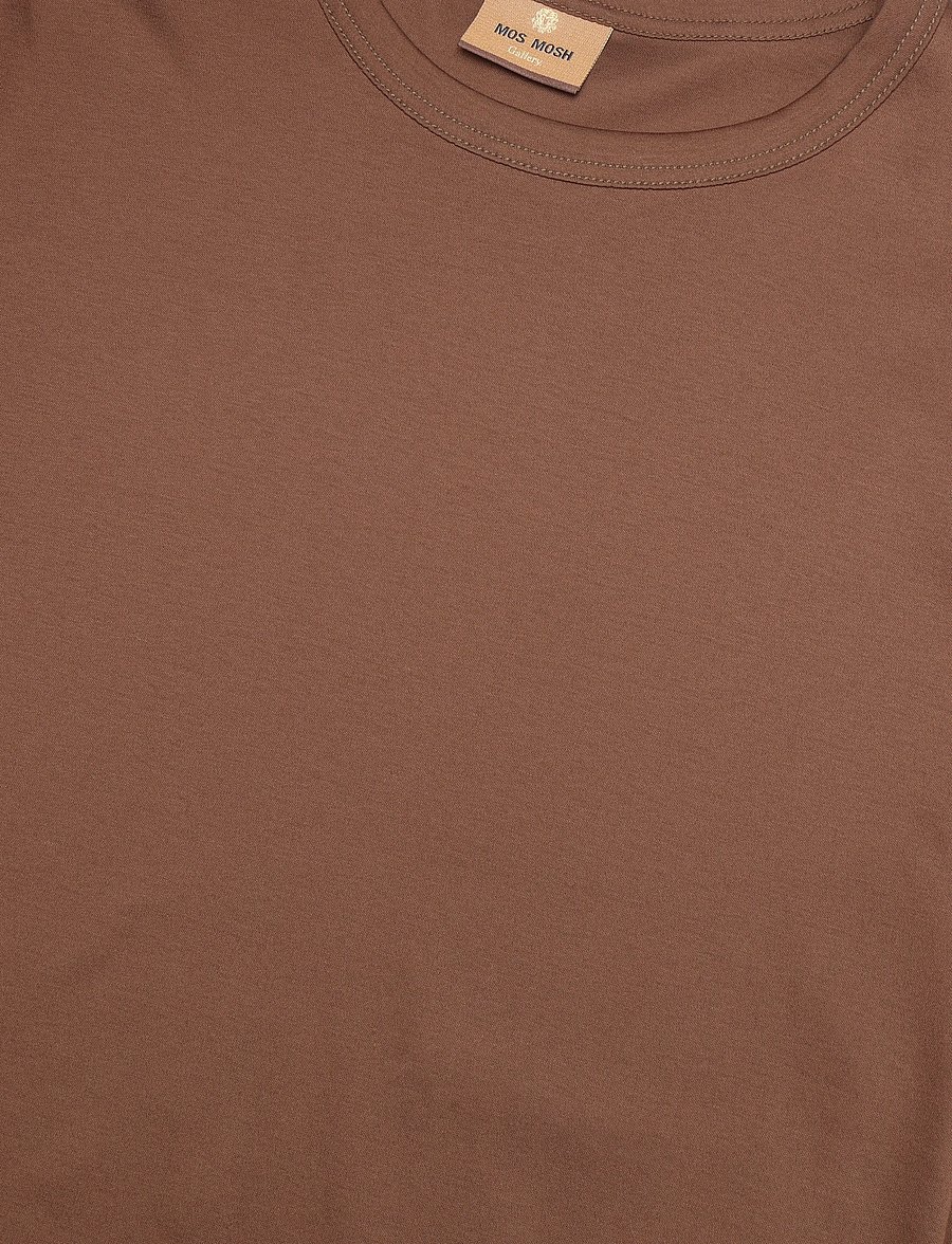 Mos Mosh Gallery - MMGPerry O-SS Tee - kurzärmelige t-shirts - cocoa brown - 2