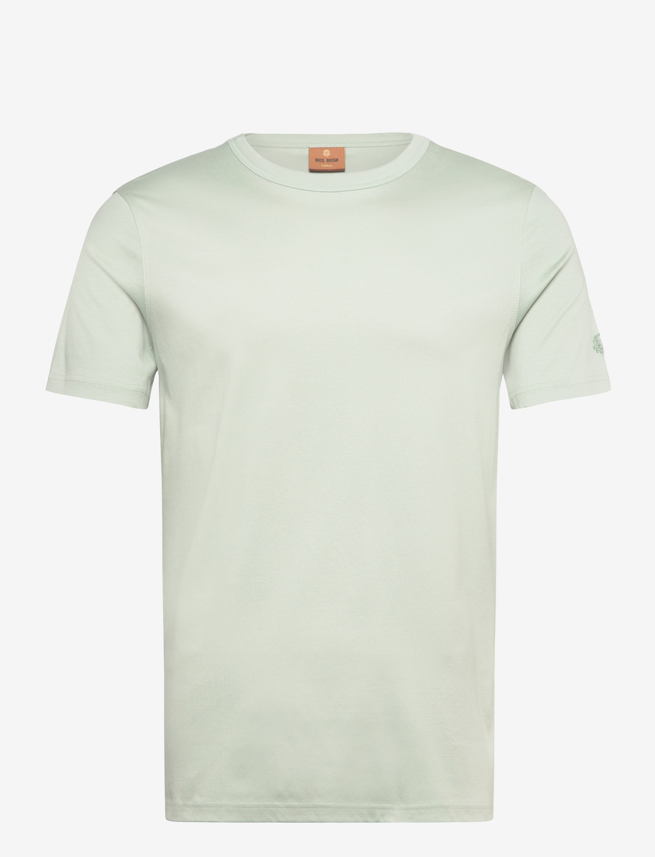 Mos Mosh Gallery - Perry Crunch O-SS Tee - short-sleeved t-shirts - menthol green - 0