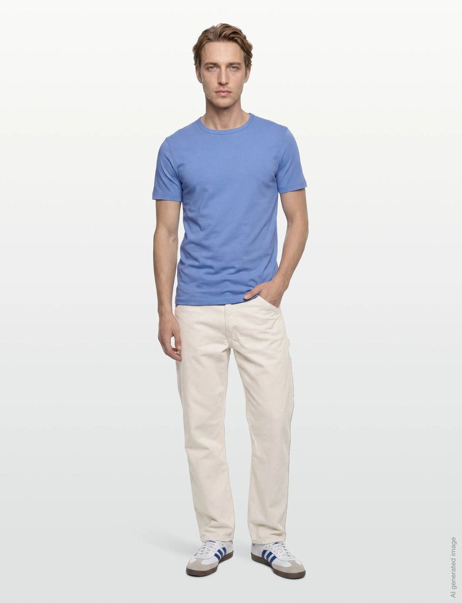 Mos Mosh Gallery - Perry Crunch O-SS Tee - kurzärmelig - silver lake blue - 0