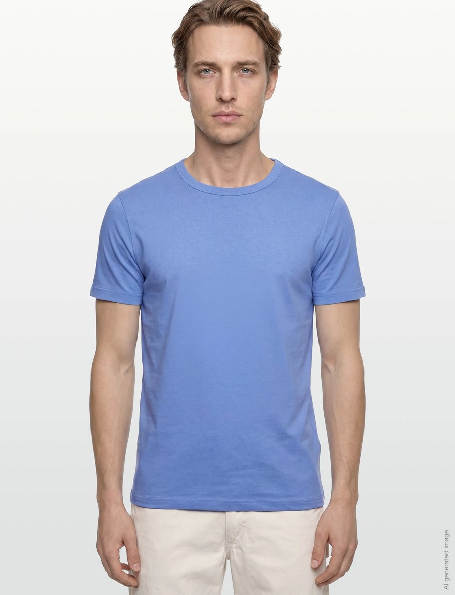 Mos Mosh Gallery - Perry Crunch O-SS Tee - kurzärmelig - silver lake blue - 3