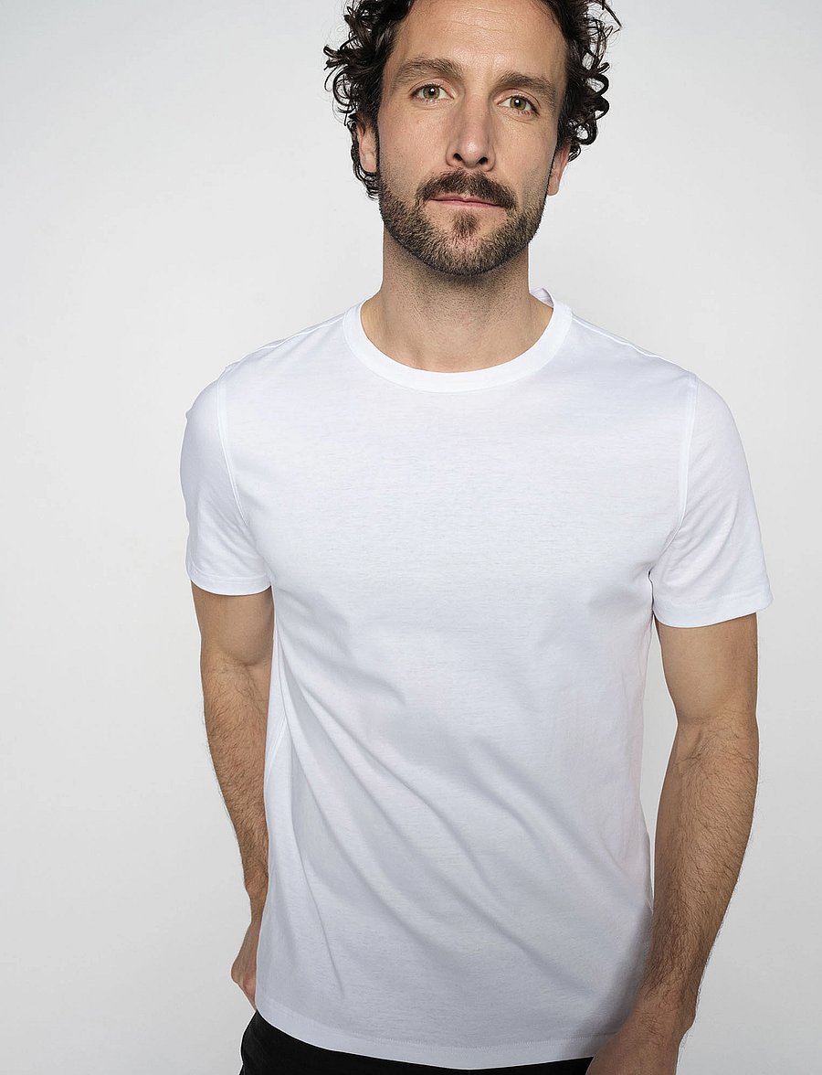 Mos Mosh Gallery - Perry Crunch O-SS Tee - kurzärmelig - white - 0