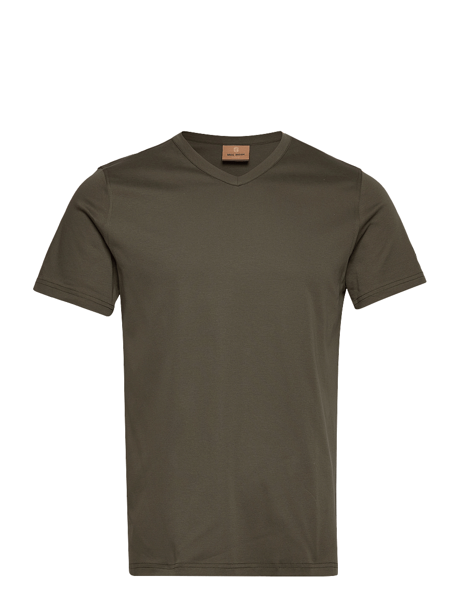 Mos Mosh Gallery - MMGPerry V-Ss Tee - v-aukkoiset t-paidat - army - 1