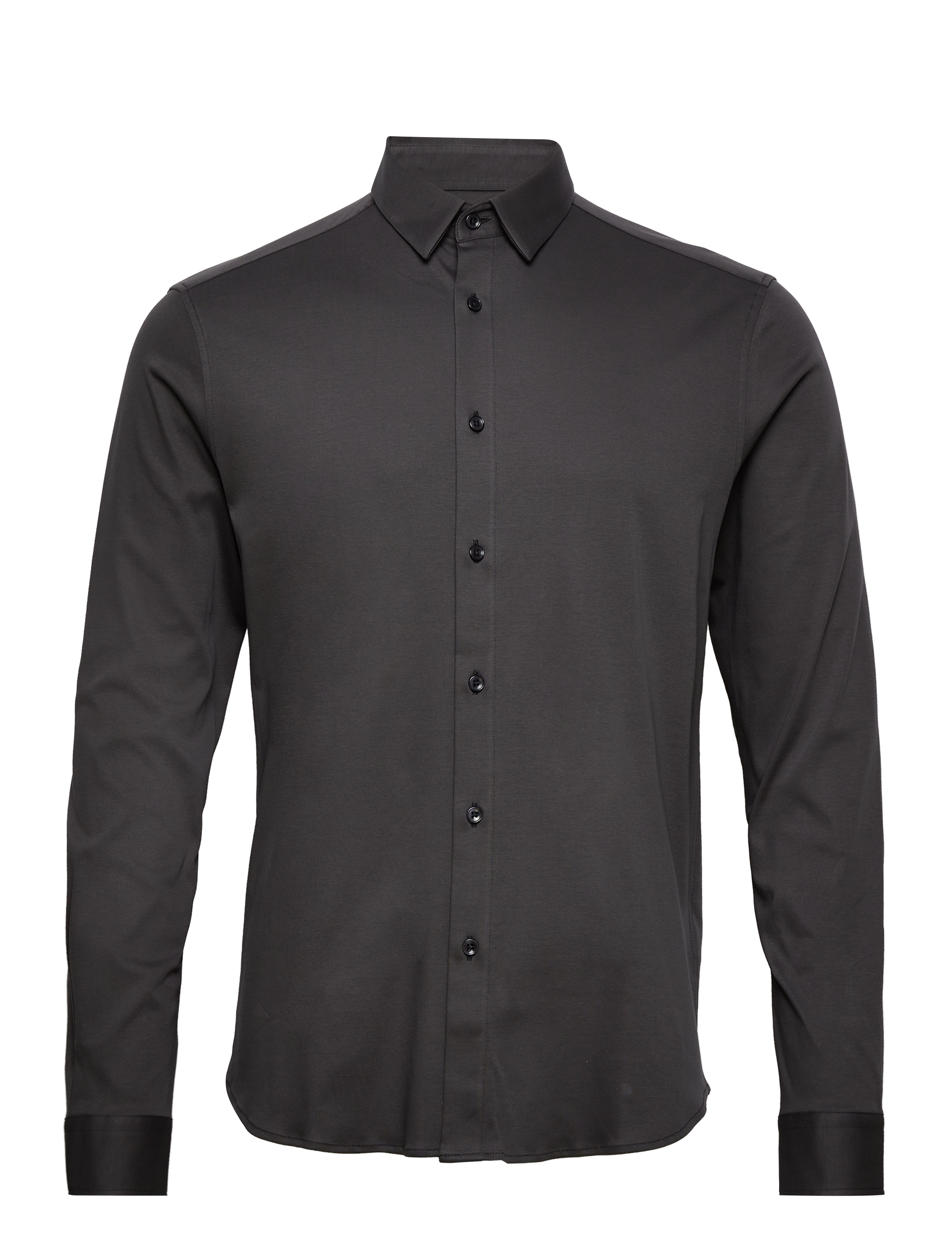 Mos Mosh Gallery - MMGMarco Jersey Shirt - muodolliset kauluspaidat - antracite - 1