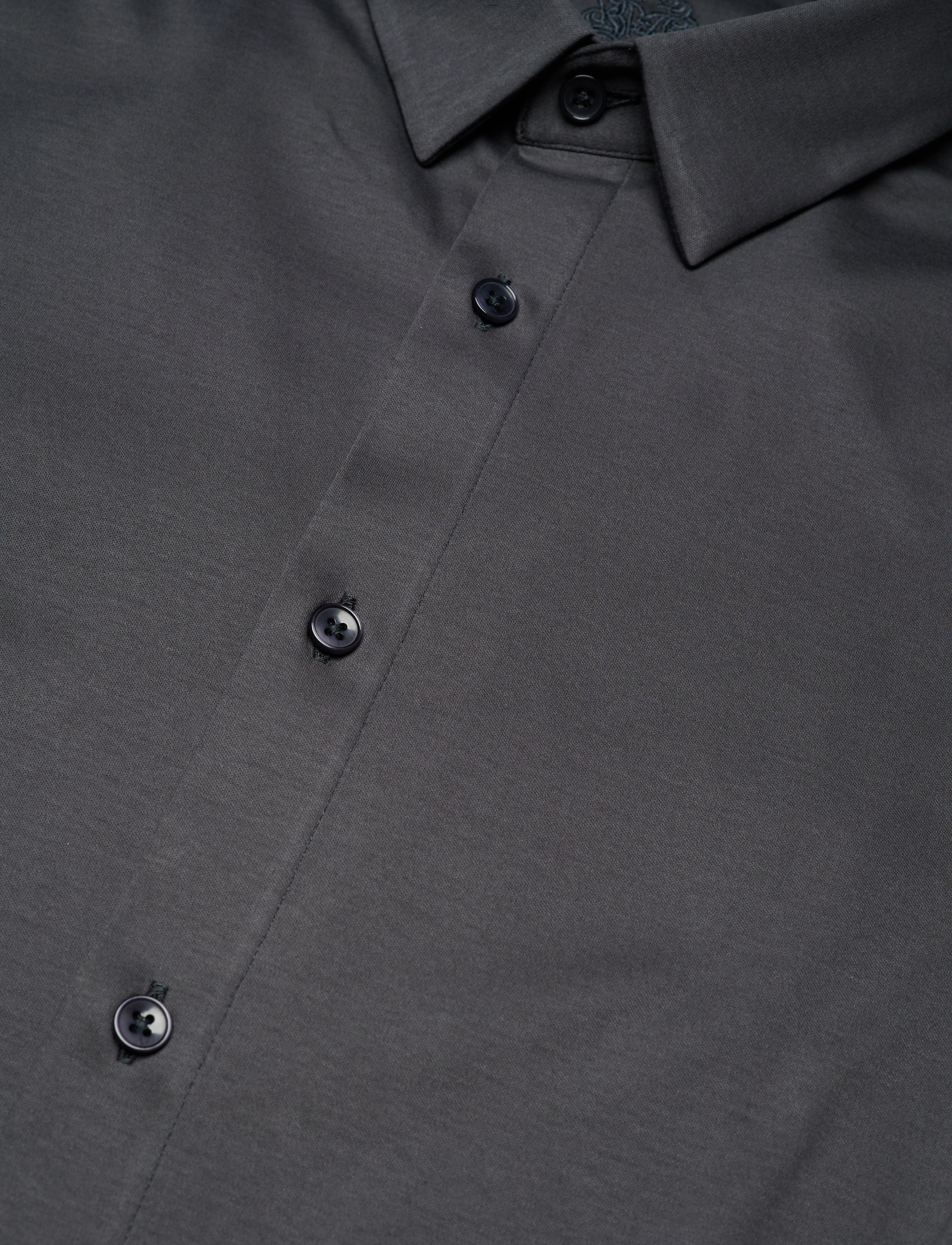 Mos Mosh Gallery - MMGMarco Jersey Shirt - muodolliset kauluspaidat - antracite - 5