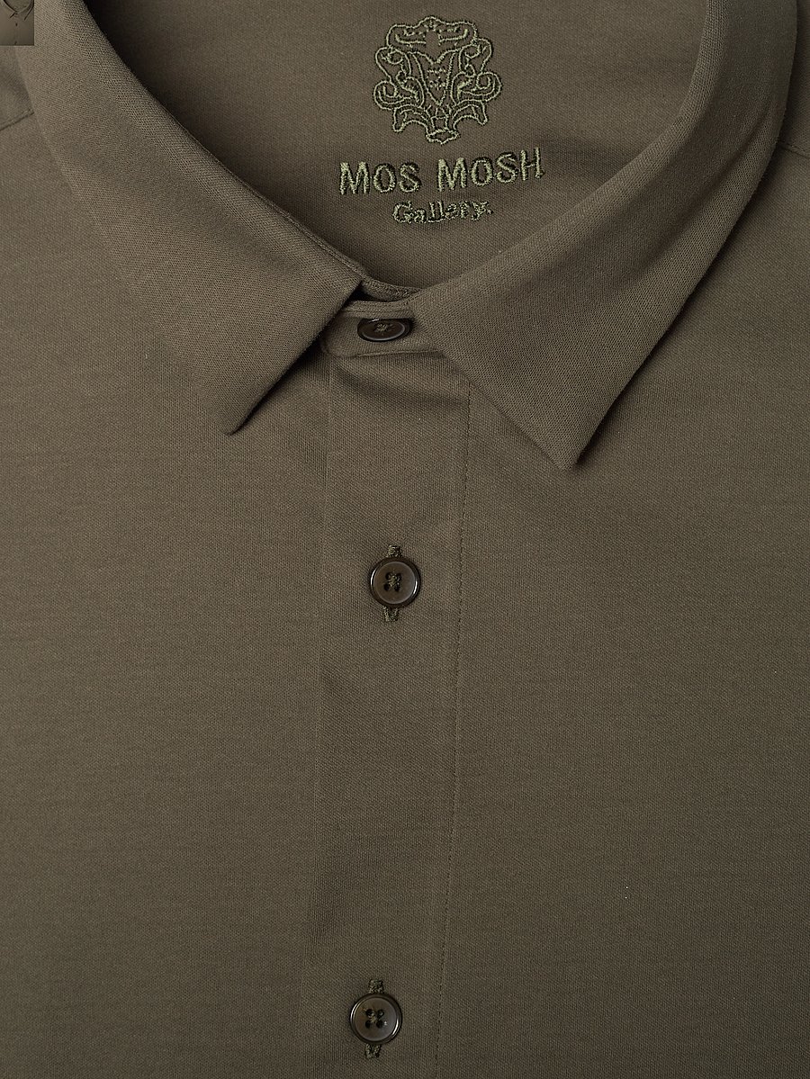Mos Mosh Gallery - Marco Crunch Jersey Shirt - casual hemden - army - 3