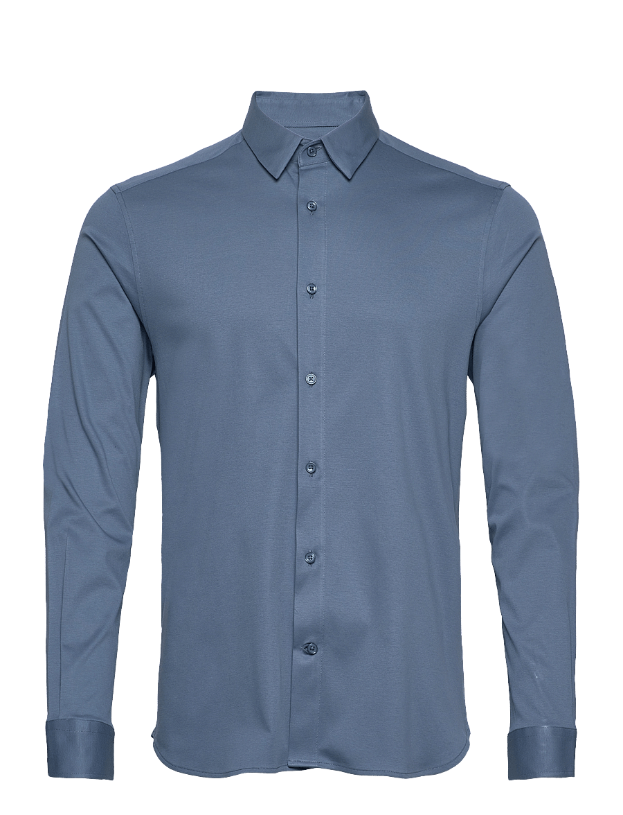 Mos Mosh Gallery - Marco Crunch Jersey Shirt - kasdienio stiliaus marškiniai - bering sea - 1