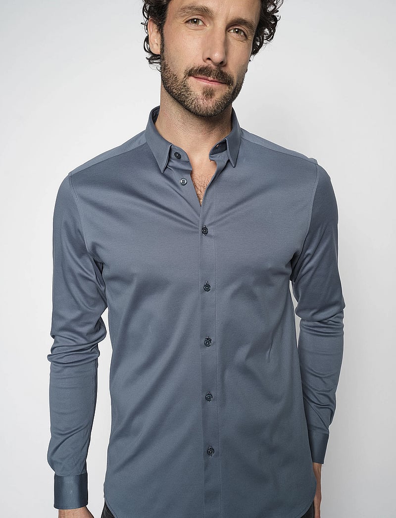 Mos Mosh Gallery - MMGMarco Jersey Shirt - vabaajasärgid - bering sea - 0