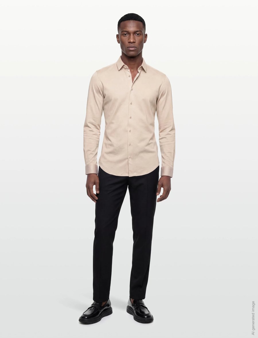 Mos Mosh Gallery - MMGMarco Jersey Shirt - casual hemden - chateau gray - 0