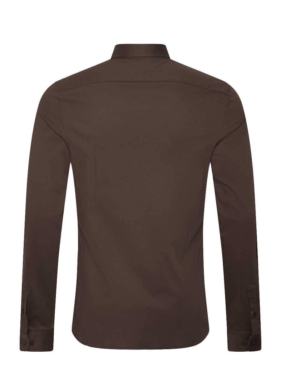 Mos Mosh Gallery - Marco Crunch Jersey Shirt - chemises décontractées - chocolate brown - 1